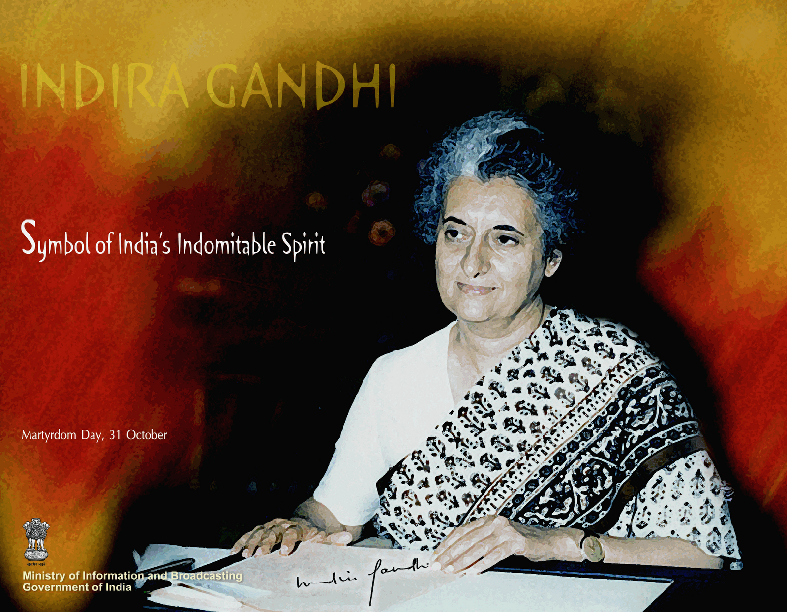 Indira Gandhi - Indira Gandhi Death Anniversary - HD Wallpaper 