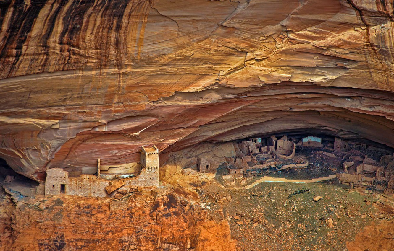 Photo Wallpaper Rocks, Az, Usa, Ruins, The Indians, - Canyon De Chelly National Monument, White House - HD Wallpaper 