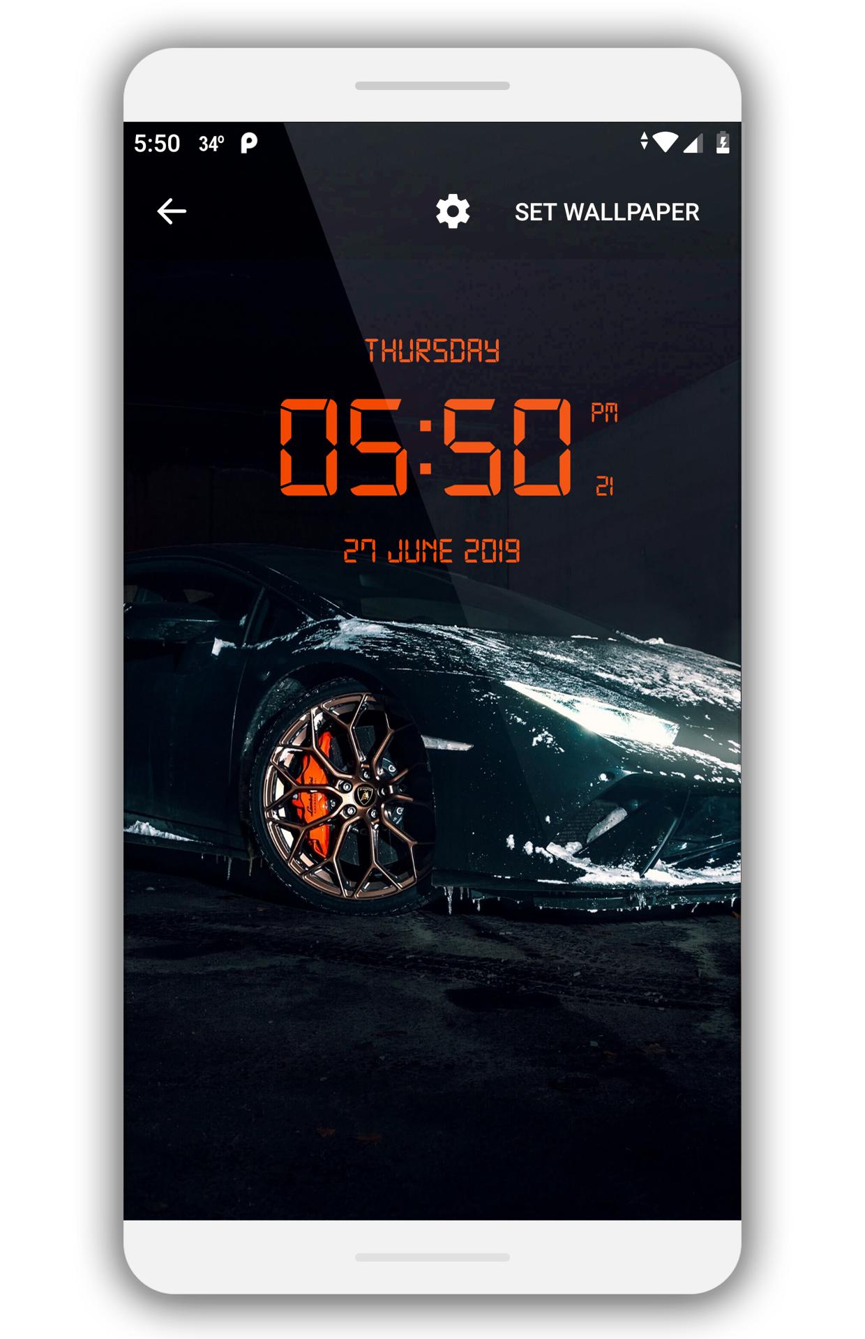 Led Digital Clock Live Wallpaper应用截图 - Lamborghini New Model 2019 - HD Wallpaper 