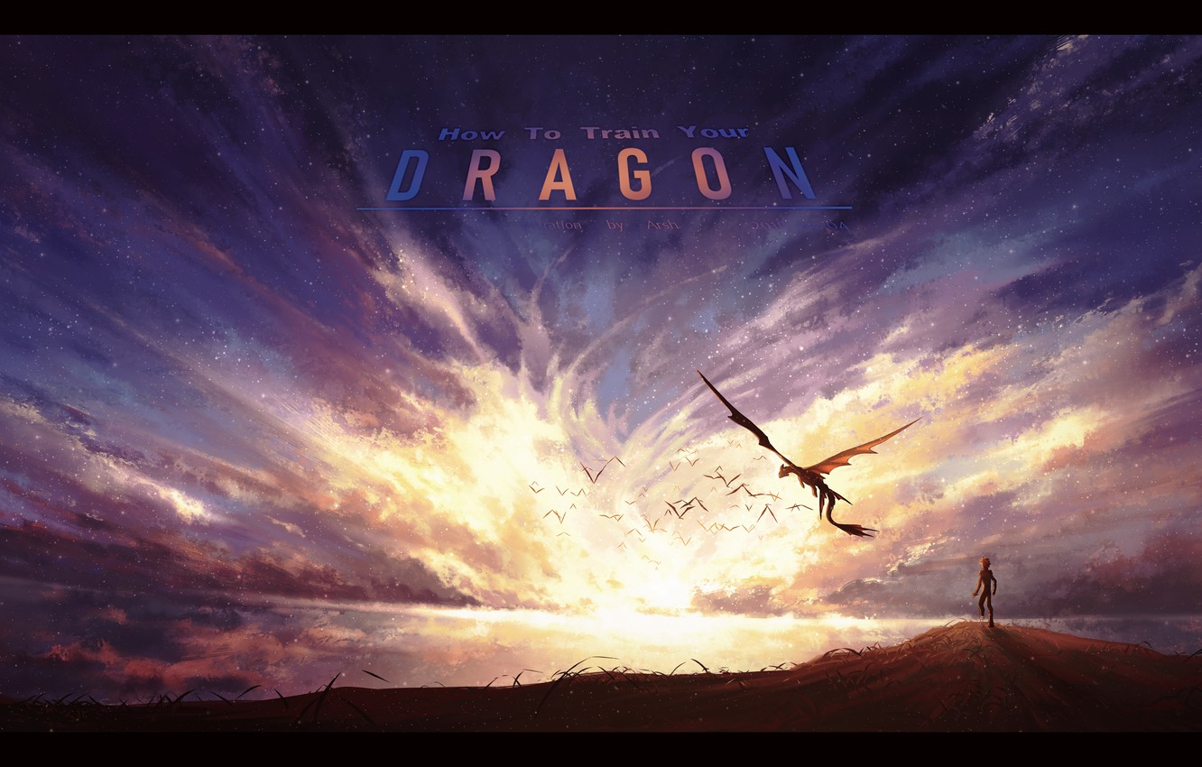 Photo Wallpaper Toothless, How To Train Your Dragon, - Red Sky At Morning - HD Wallpaper 