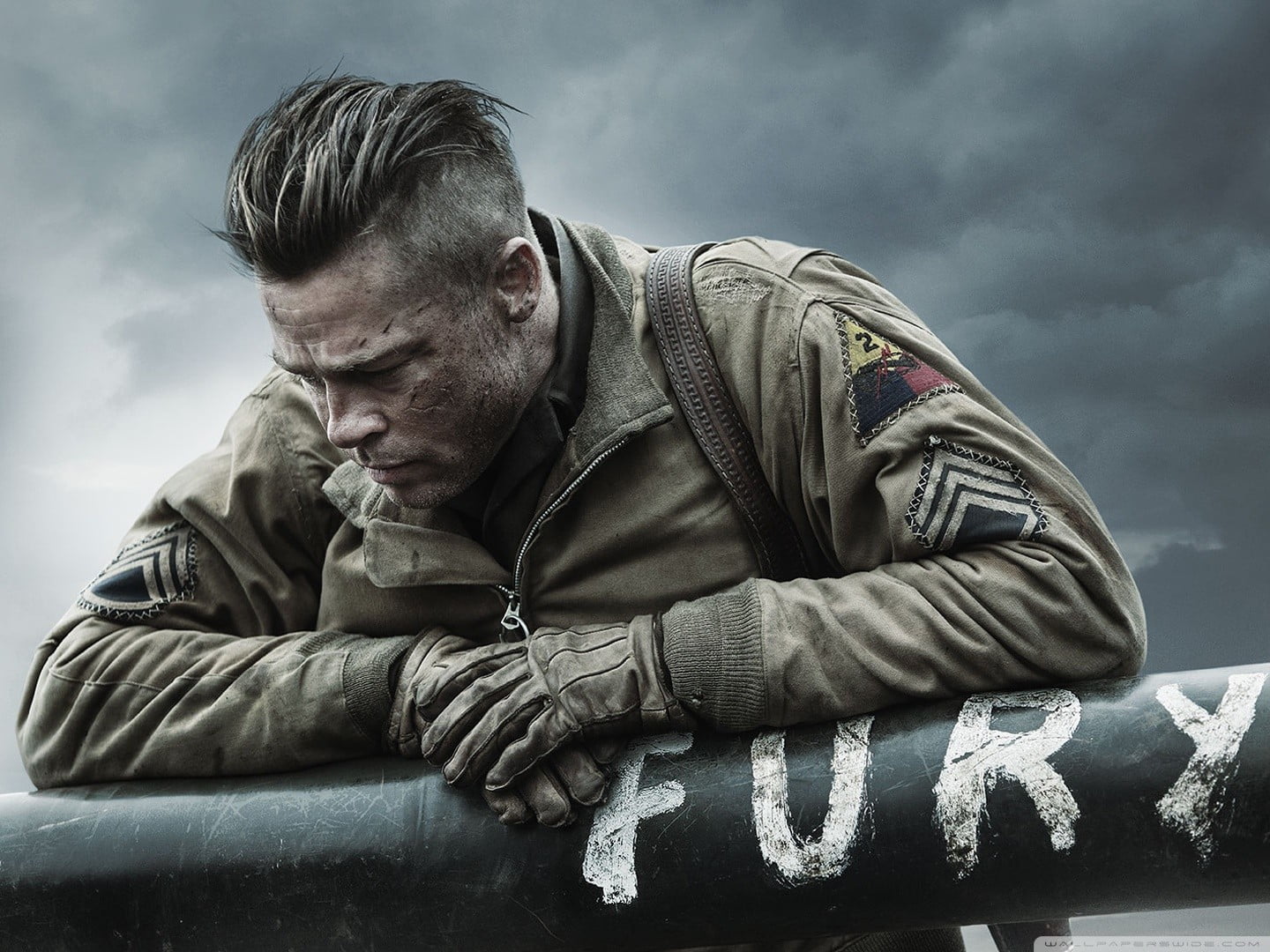 Brad Pitt Fury Hd - HD Wallpaper 