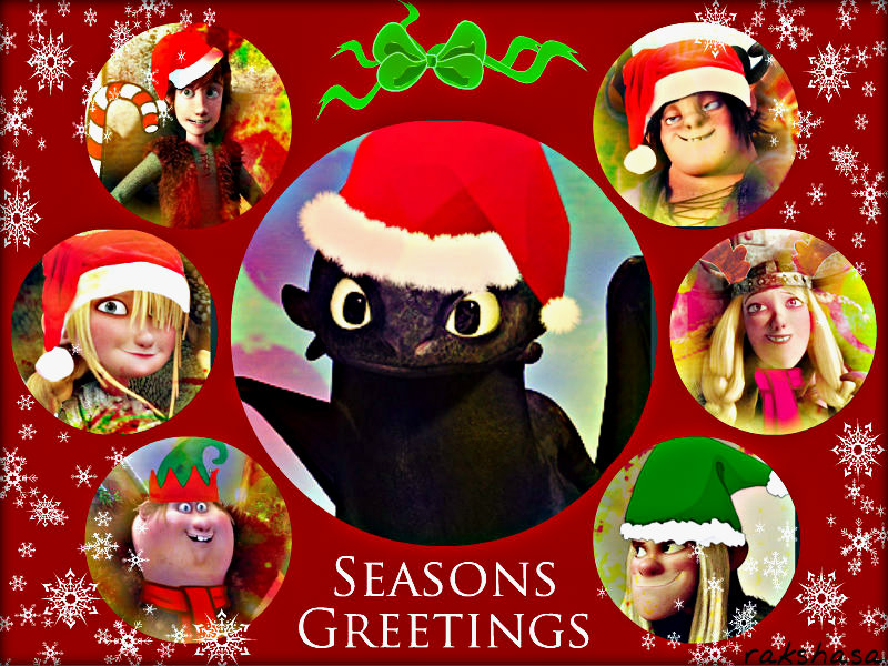 ★ Httyd Merry Christmas﻿ ☆ - Train Your Dragon Christmas - HD Wallpaper 