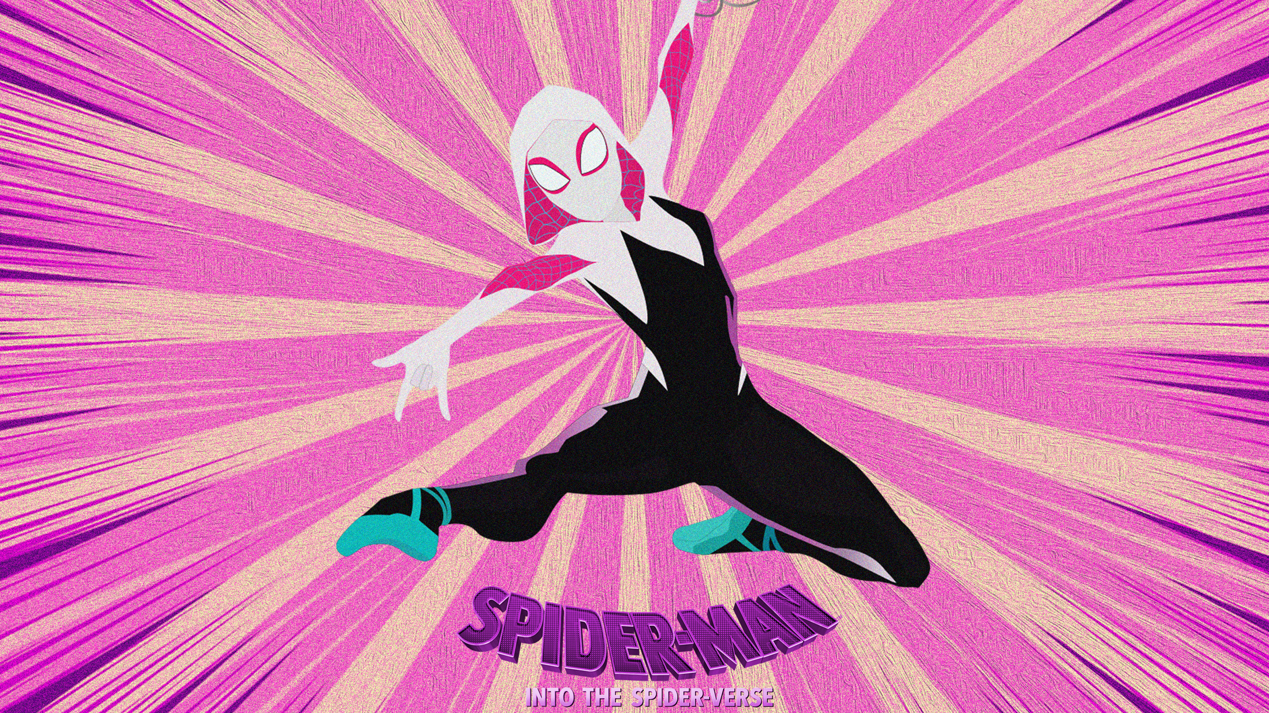 Spider Gwen In Spider Man Into The Spider Verse Wallpapers - Spiderman Into The Spider Verse Spider Gwen - HD Wallpaper 