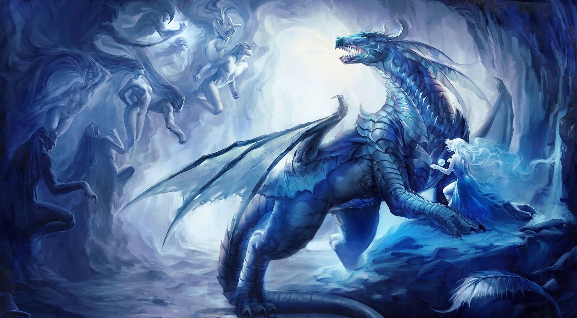 Ice Dragon - HD Wallpaper 