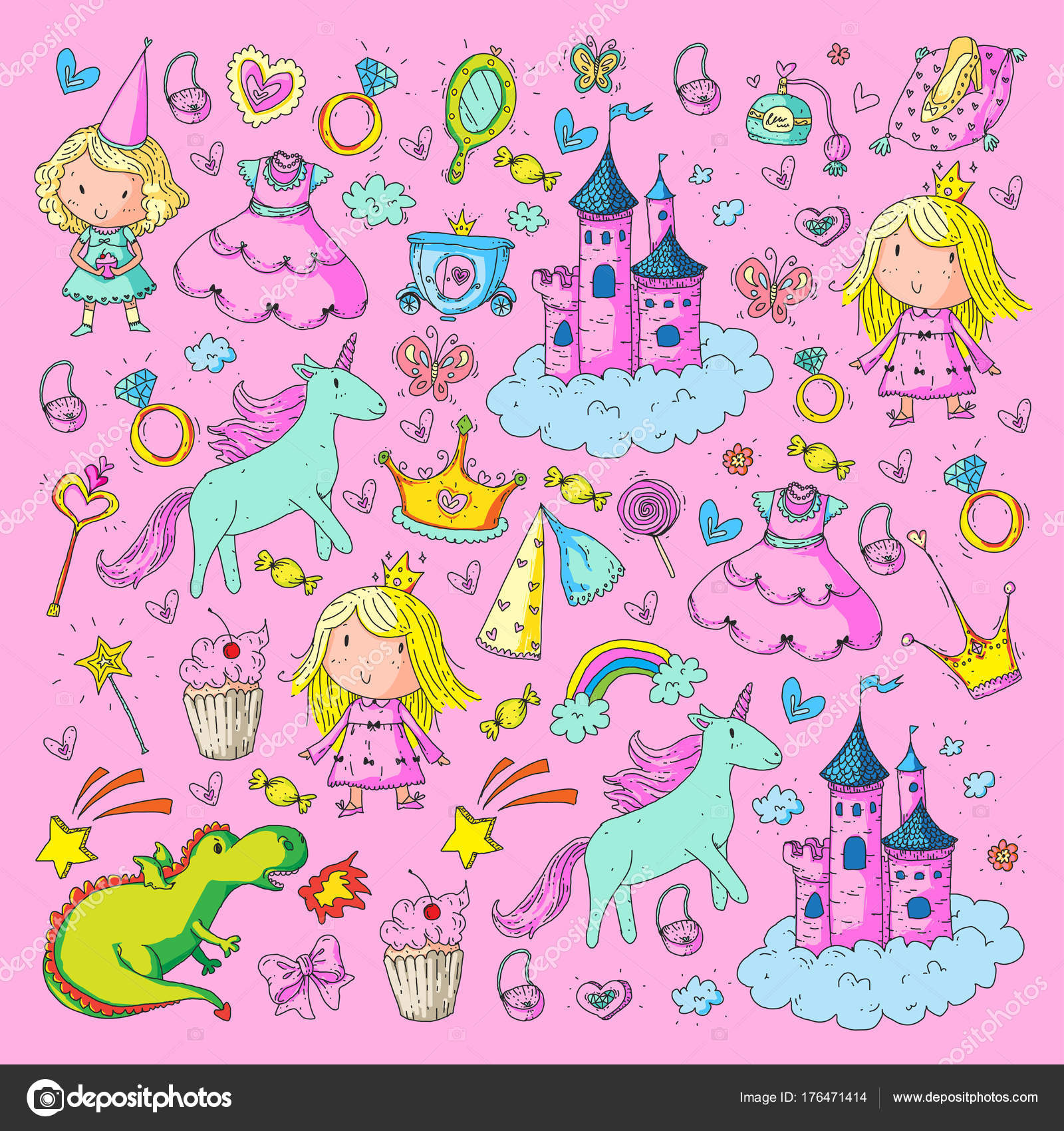 Unicornio E Princesas - HD Wallpaper 