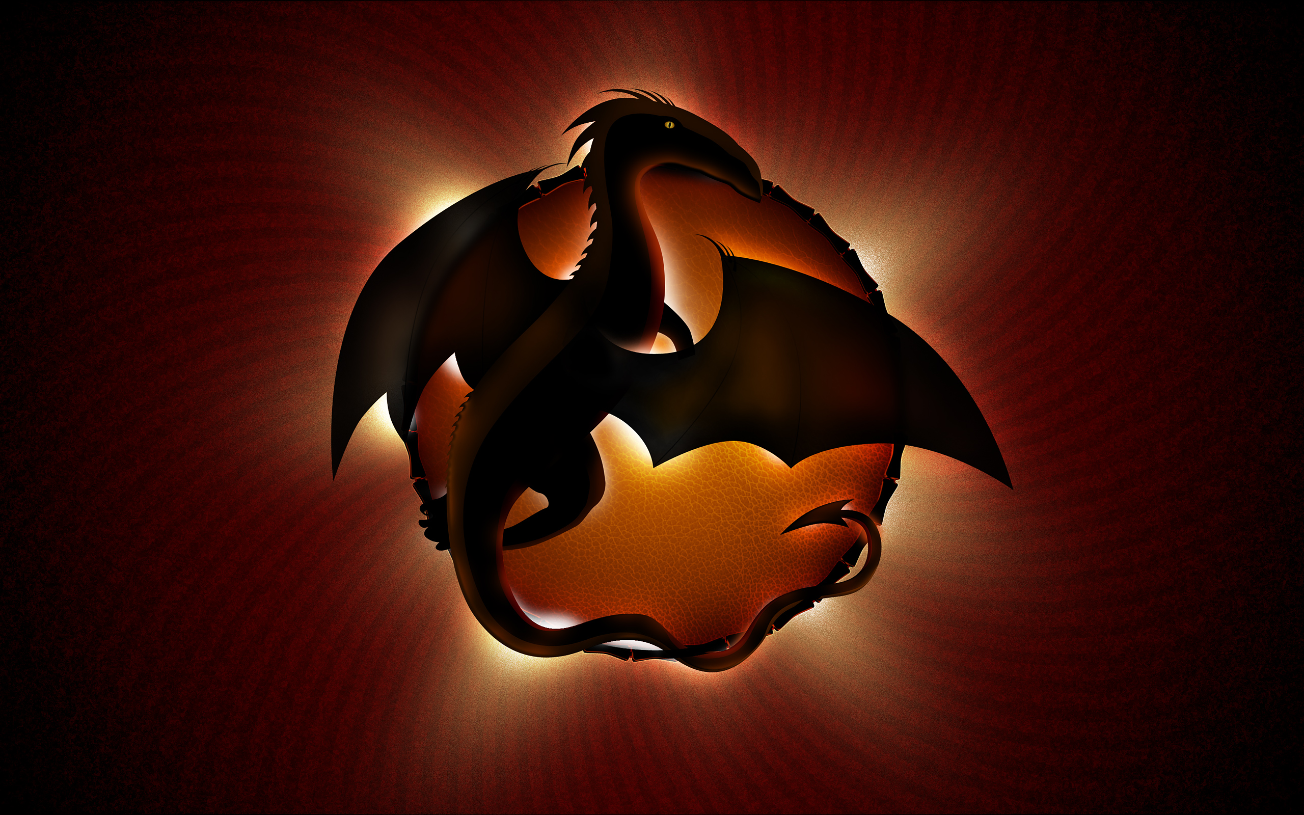 The Dragon - Dark Dragon Fire - HD Wallpaper 