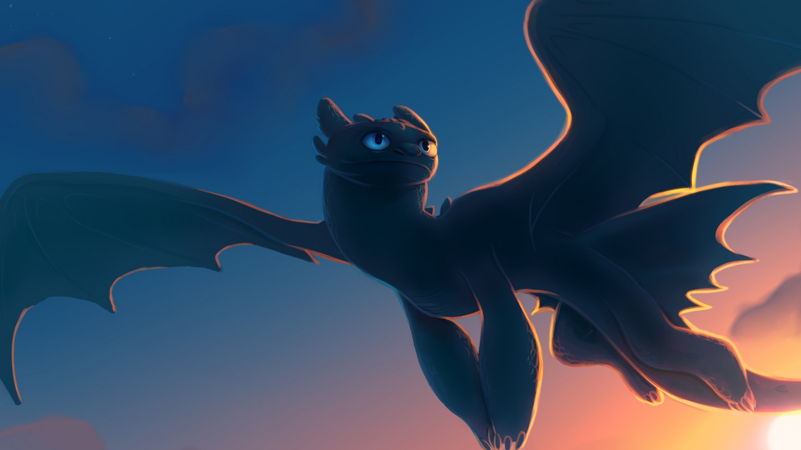 Toothless, Movie, How To Train Your Dragon, 2019, Artwork, - Train Your Dragon Wallpaper Mac - HD Wallpaper 