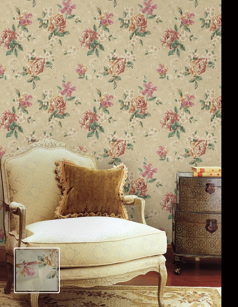 Vienna Flowers Style Style Best Design Pure Paper Wallpaper - Wall - HD Wallpaper 