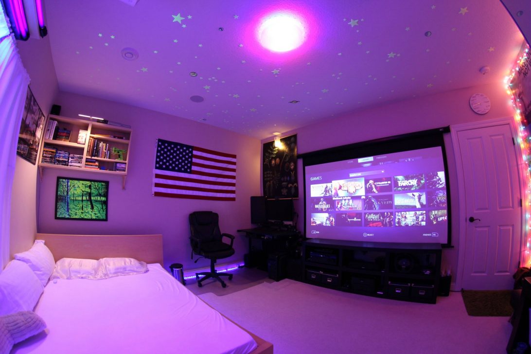 Bedroom Gaming Room - HD Wallpaper 