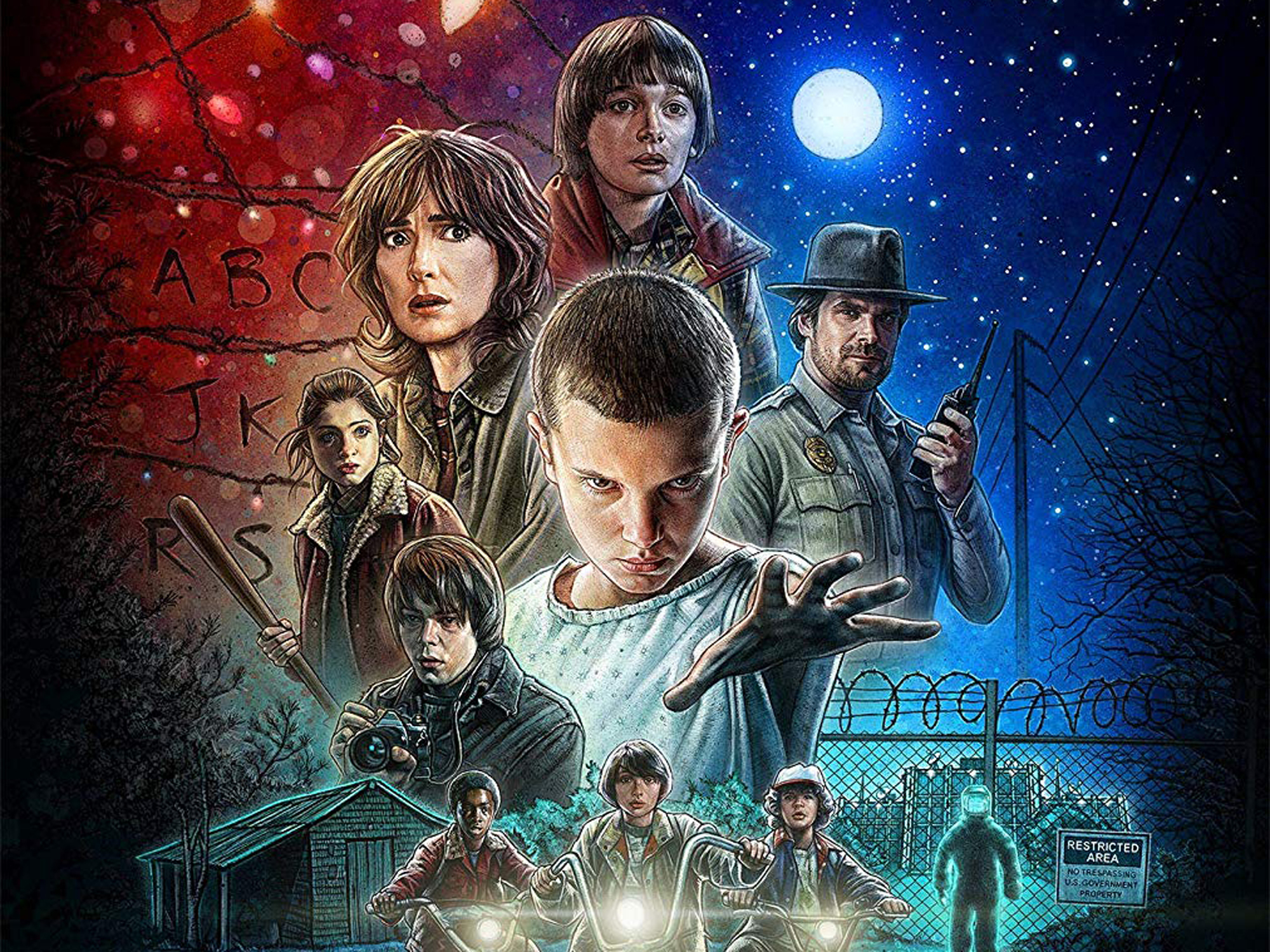 Stranger Things Poster Effect - HD Wallpaper 