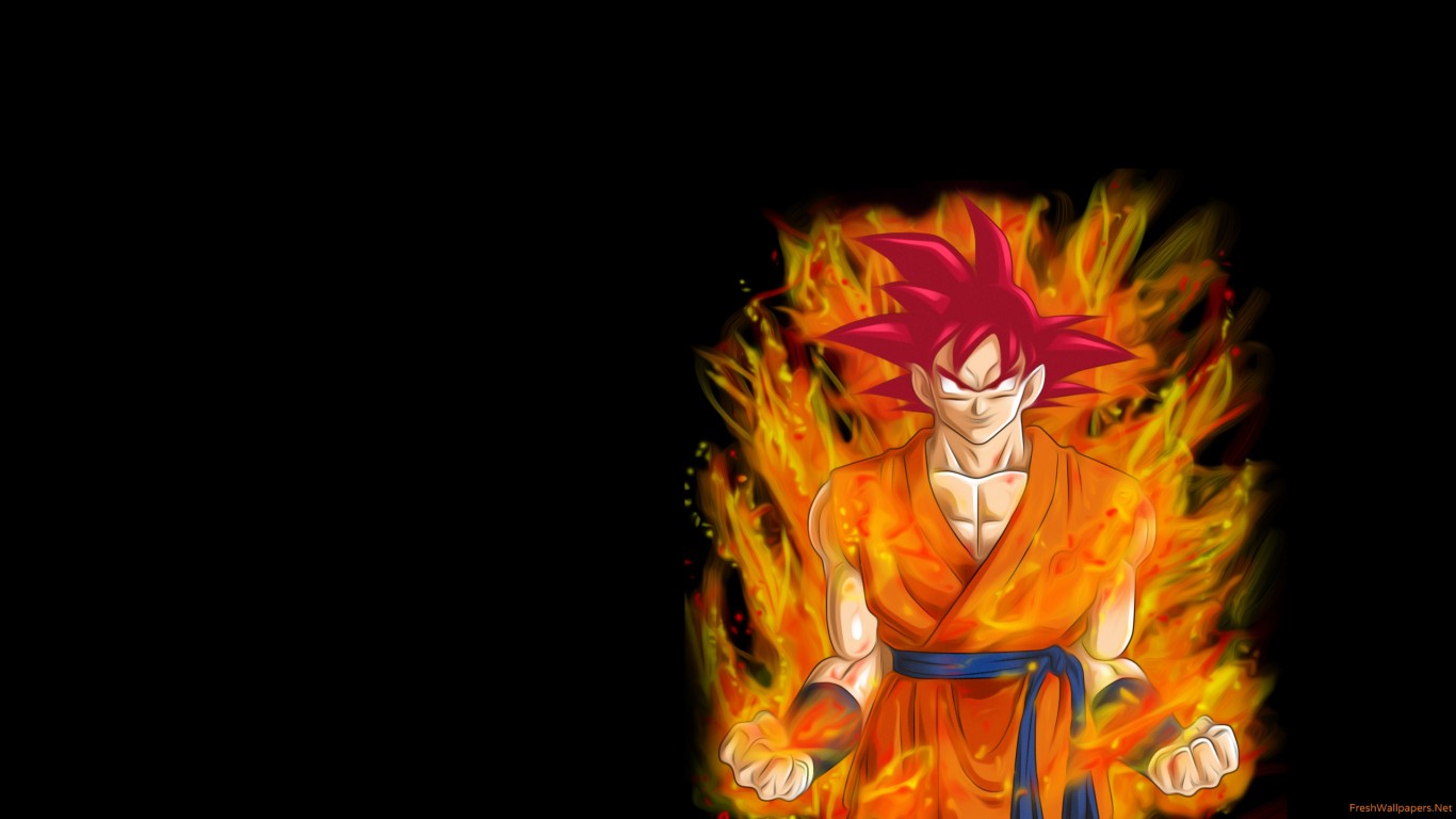 Goku Wallpaper With Black Background - HD Wallpaper 