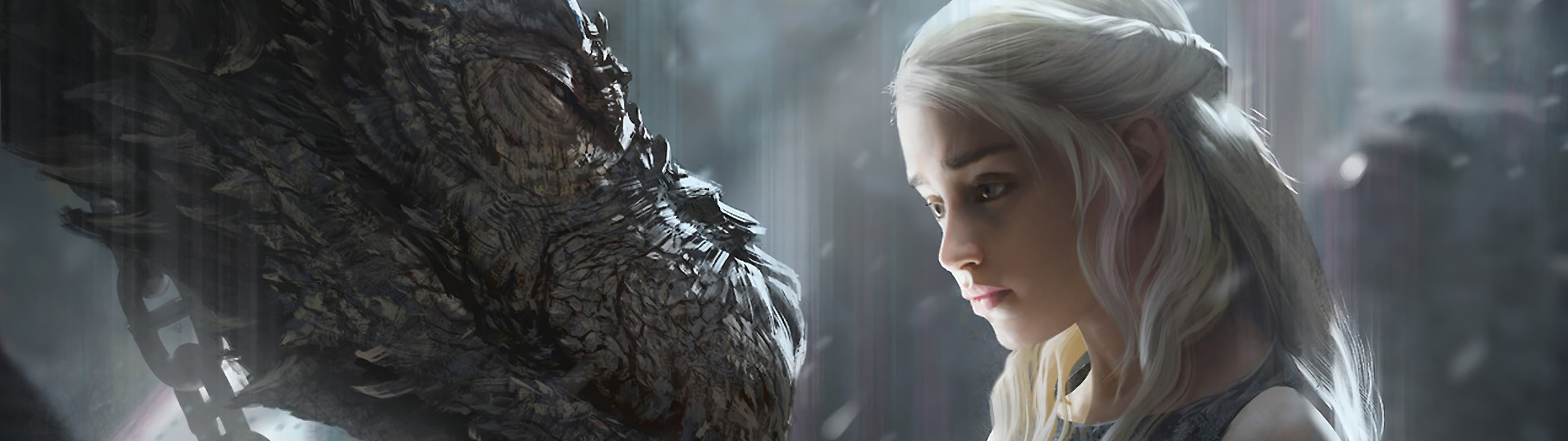 Daenerys Targaryen, Dragon, Game Of Thrones, 4k, - Game Of Thrones - HD Wallpaper 