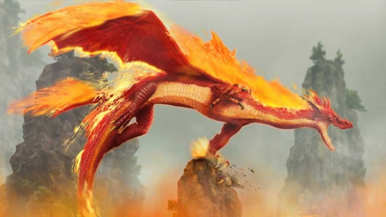Fire Dragon Cartoon - 1280x720 Wallpaper 