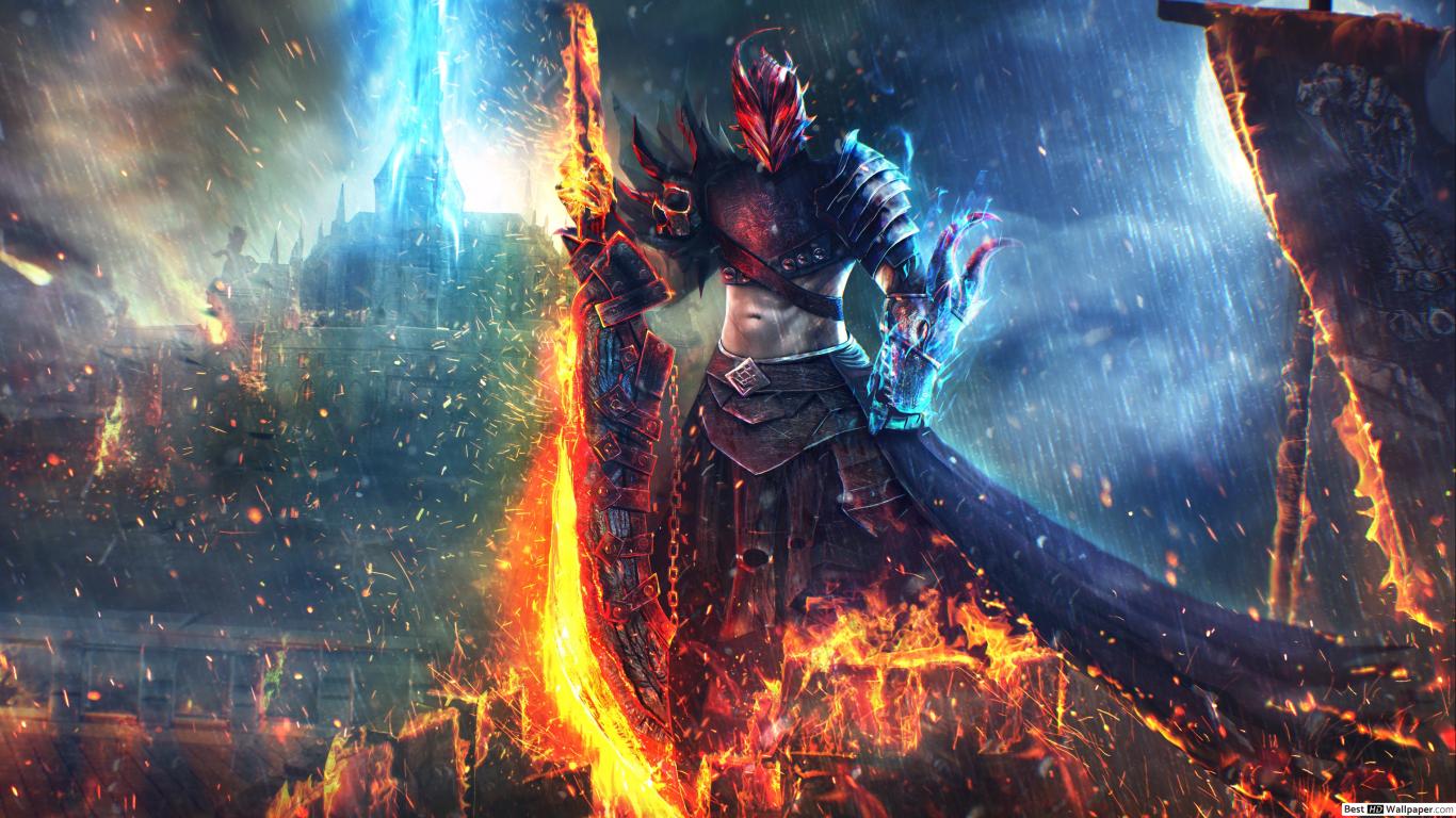 Really Slow Motion Sinking Into Flames - HD Wallpaper 