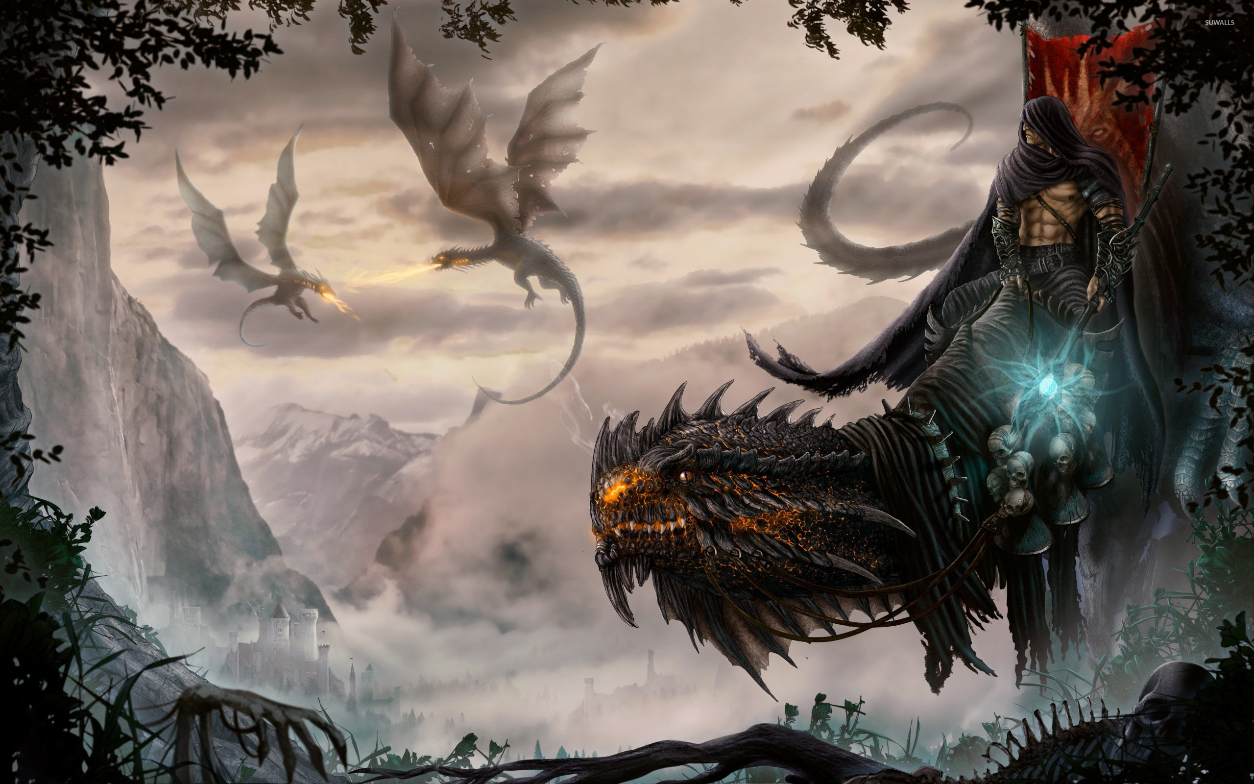 Dragon Skull Fantasy - HD Wallpaper 