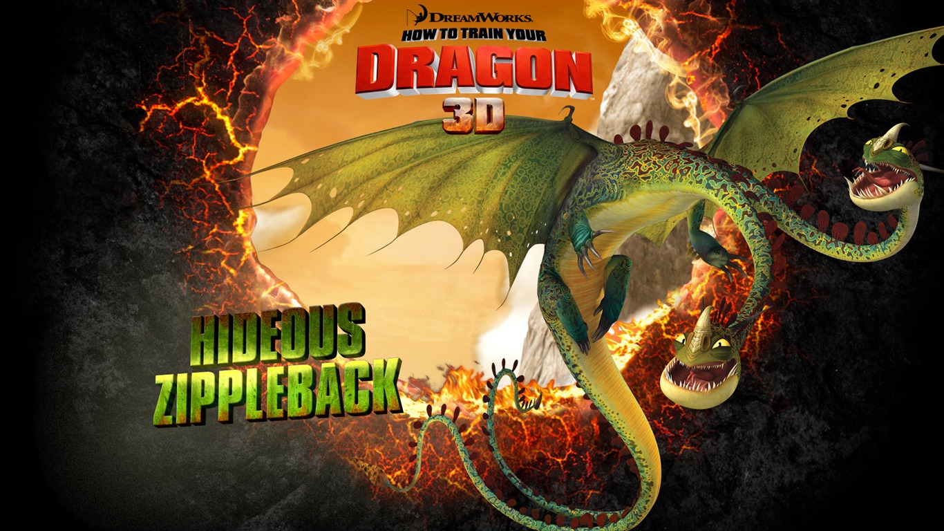 How To Train Your Dragon Hd Wallpaper - Train Your Dragon Hideous Zippleback - HD Wallpaper 