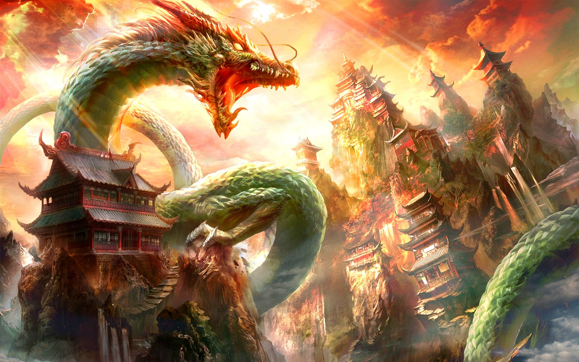 Chinese Dragon Wallpaper Hd - HD Wallpaper 