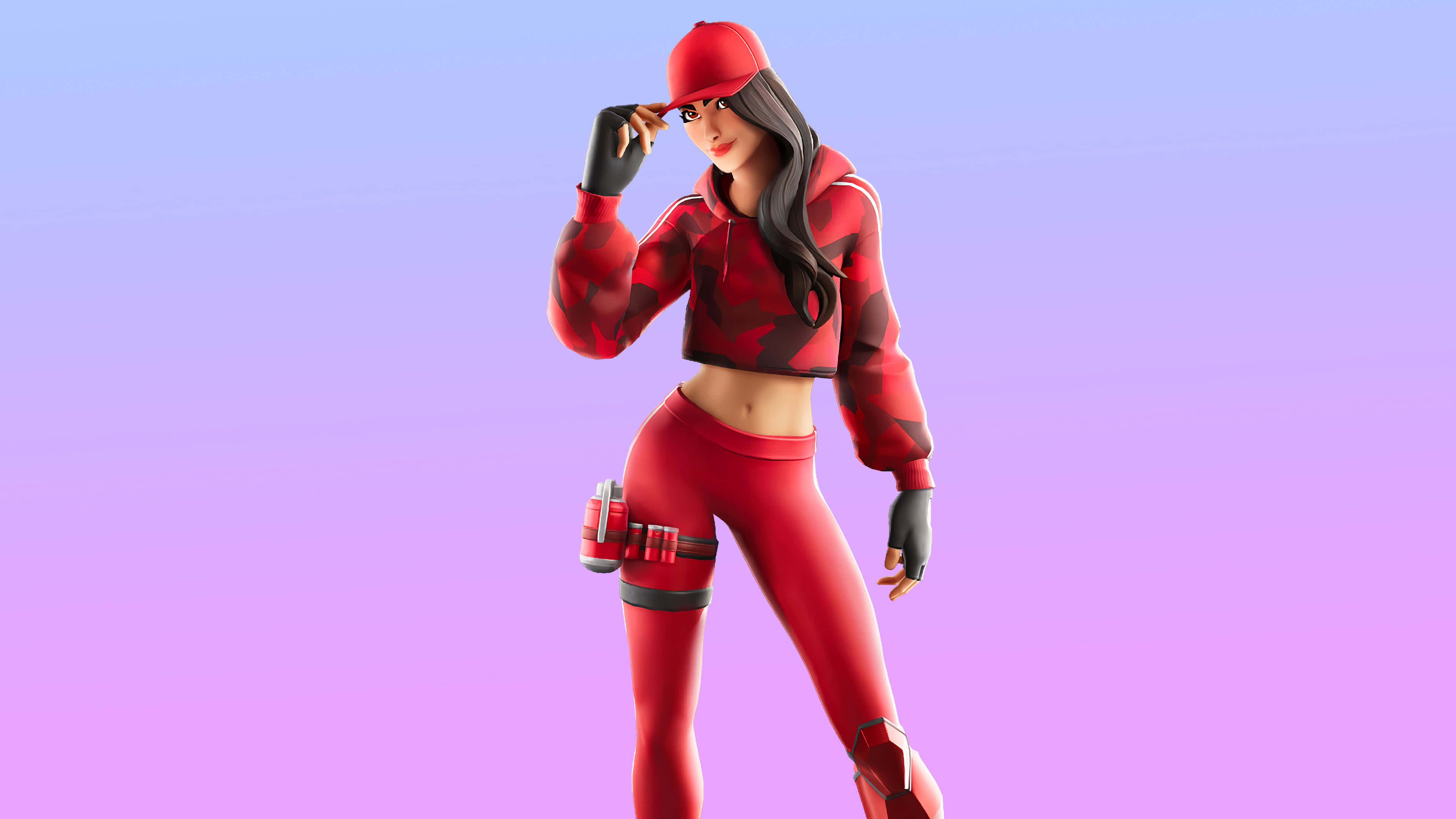 Fortnite Street Stripes Set Ruby Skin Uhd 4k Wallpaper - Ruby Skin Fortnite Png - HD Wallpaper 