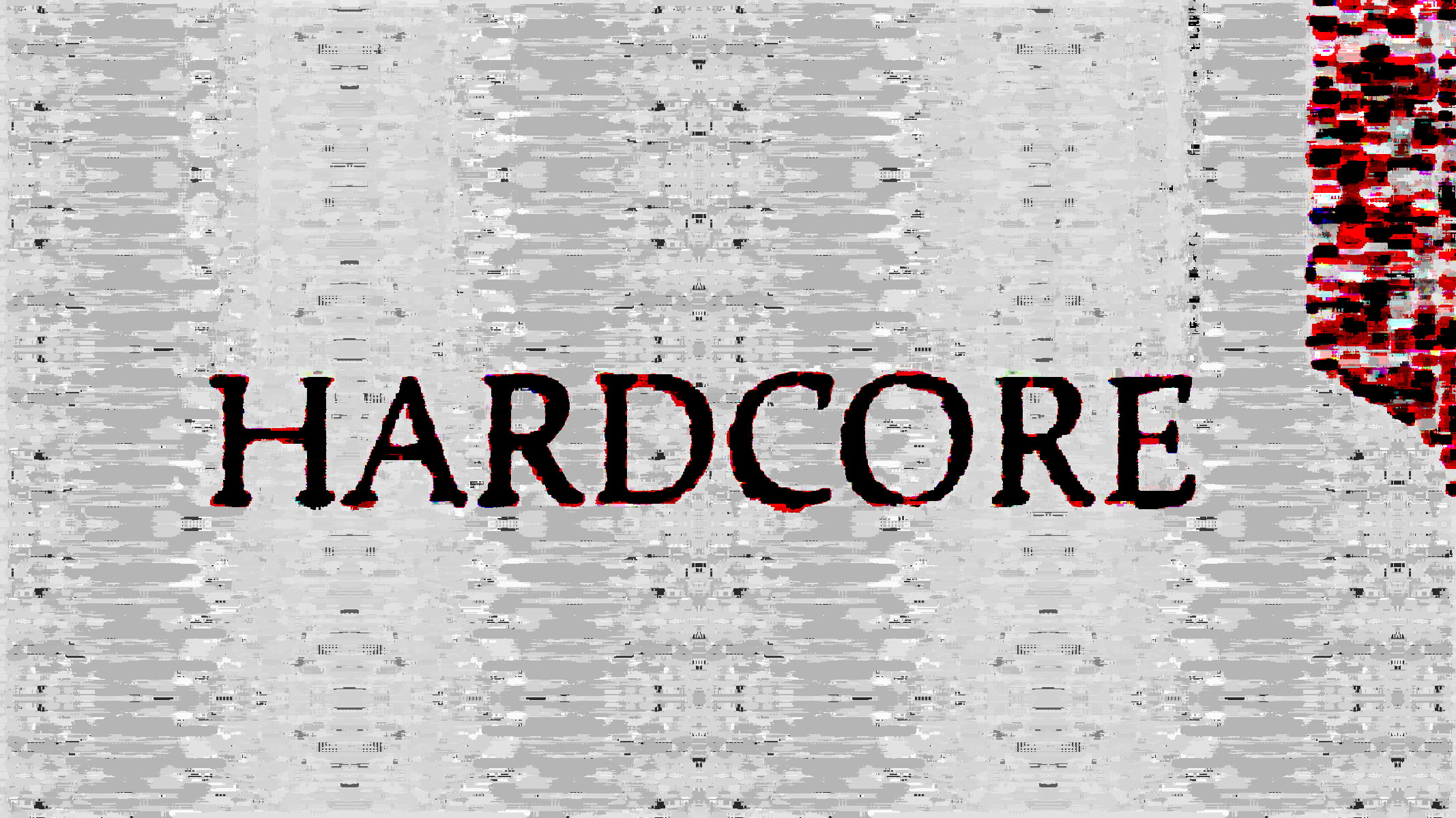 Hardcore Font Glitch - HD Wallpaper 