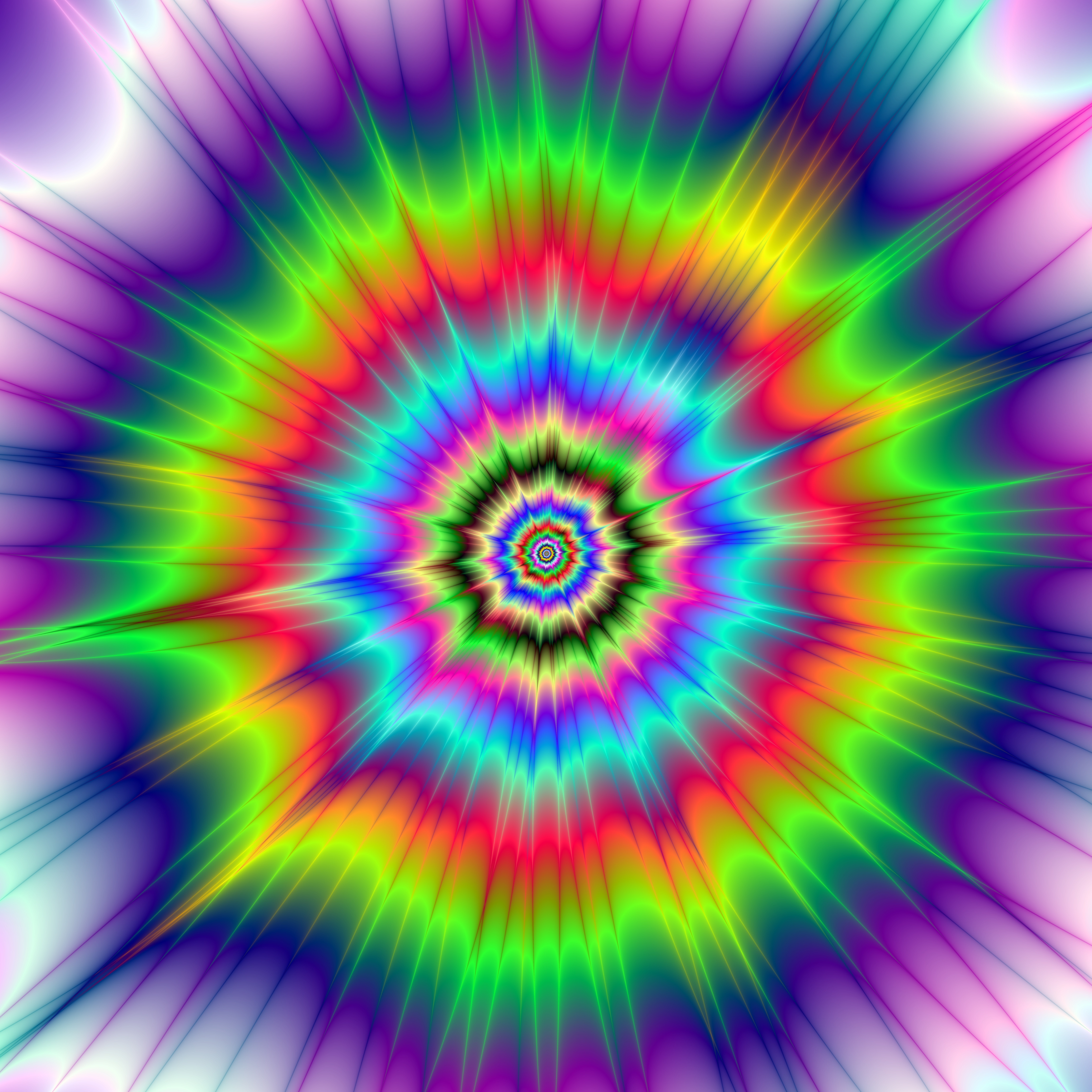 Wallpaper Abstraction, Color, Circles, Bright Colors, - Psychedelic Explosion - HD Wallpaper 