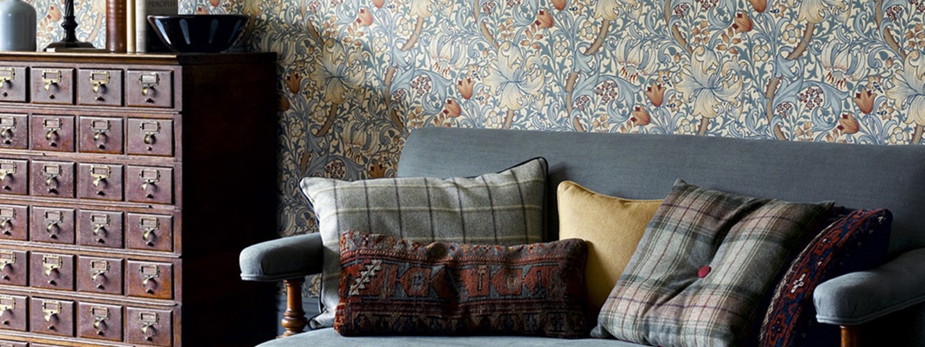 Papier Peint - Morris Co Golden Lily - HD Wallpaper 