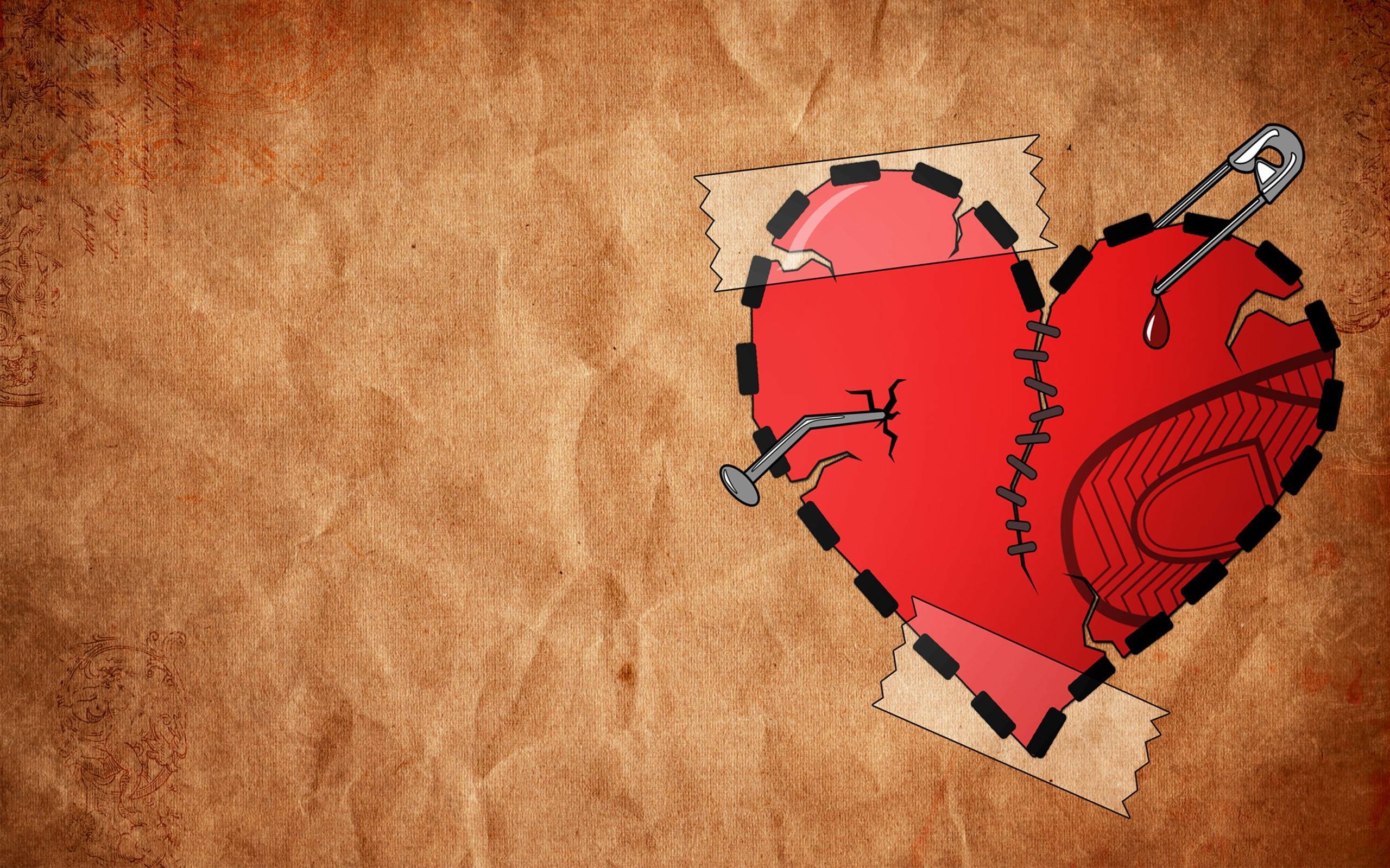 Broken Heart Wallpaper Hd Love Backgrounds - Heart Broken Wallpaper Hd - HD Wallpaper 