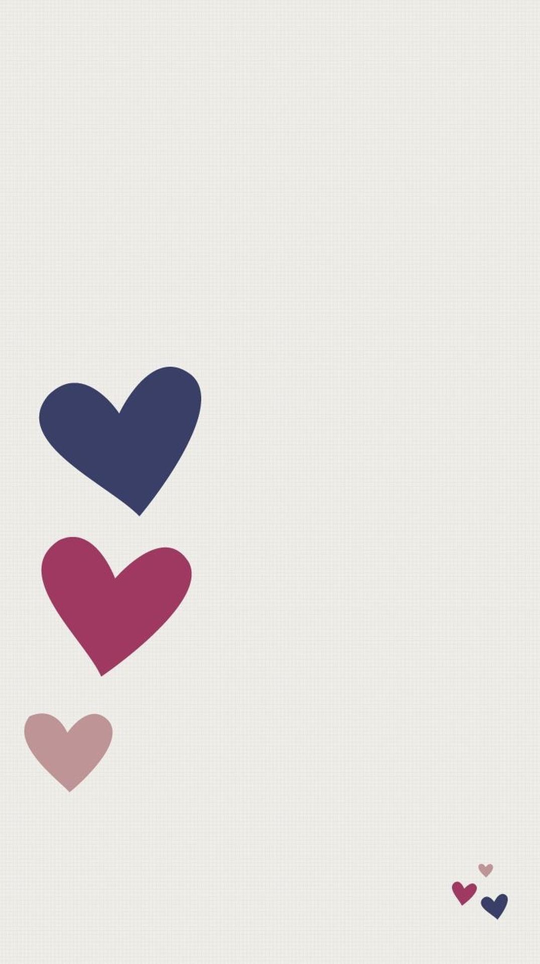 Hearts Minimal Background Hd Wallpaper - Whatsapp Wallpaper Heart - HD Wallpaper 