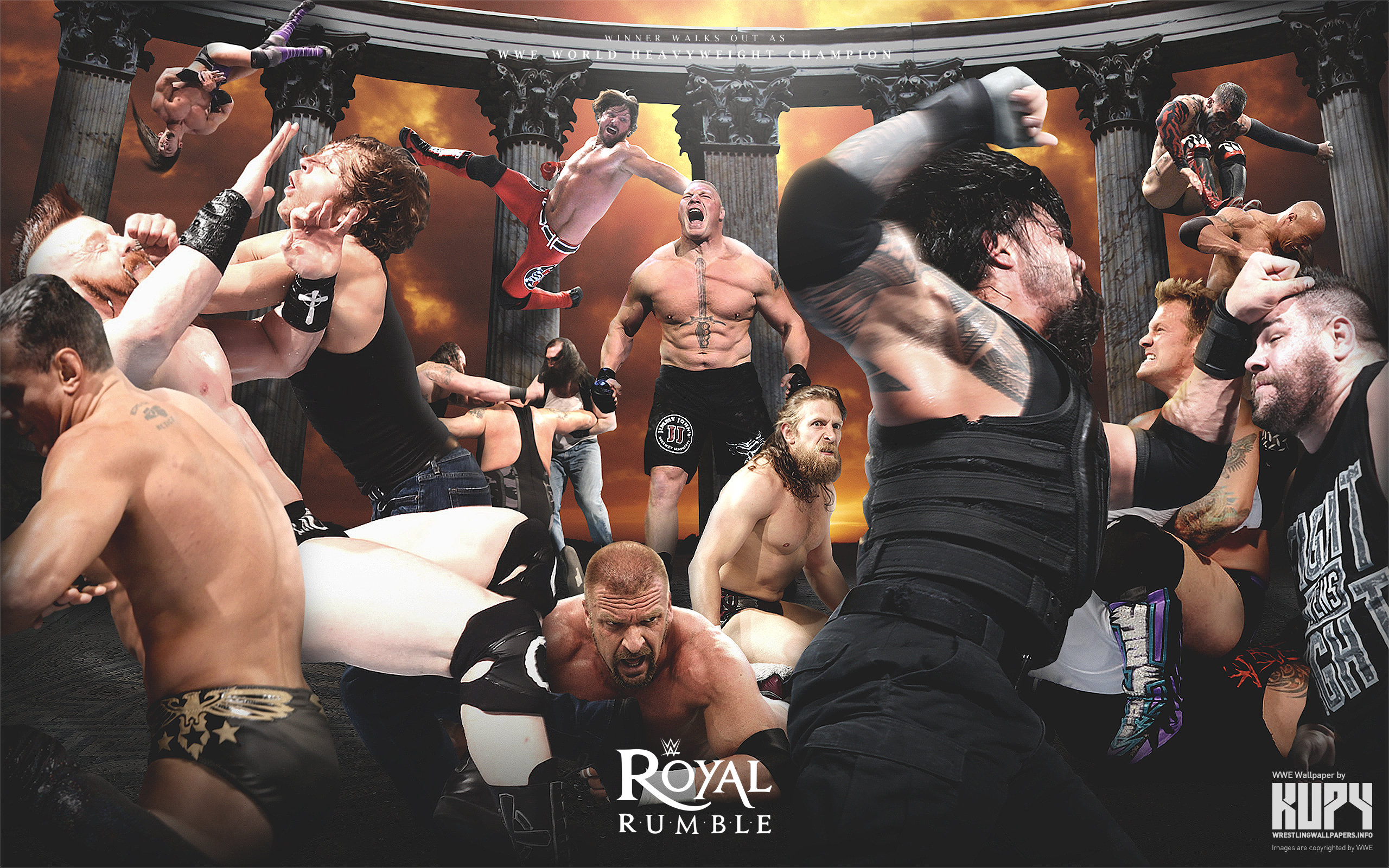 30 Man Wwe Royal Rumble 2018 - HD Wallpaper 