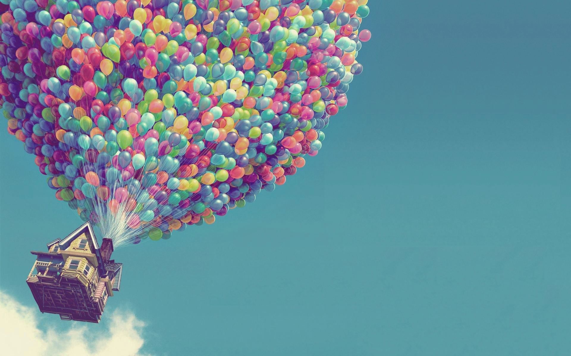 Home With Balloons - HD Wallpaper 