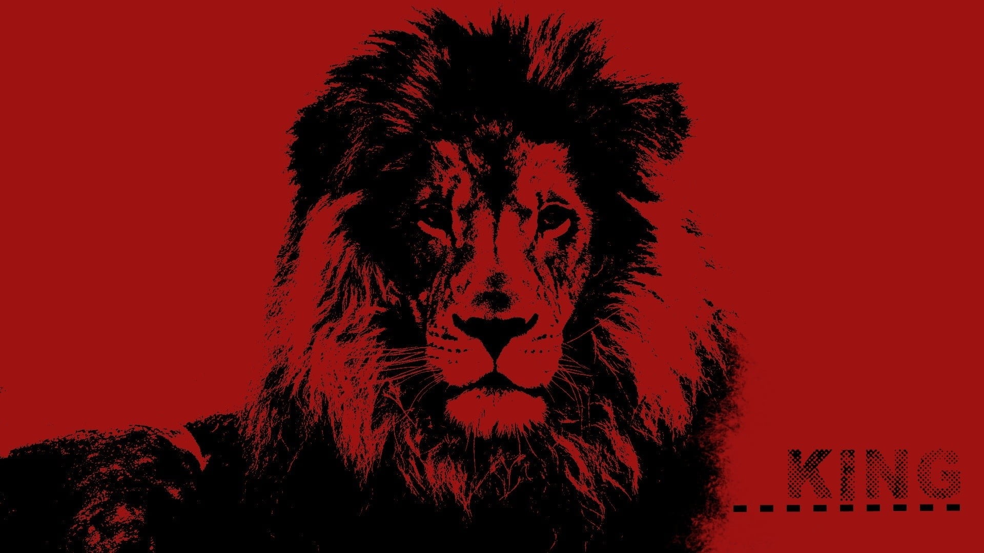 Photo Wallpaper Desktop, Red, Fantasy, Black, Art, - Red And Black Lion - HD Wallpaper 