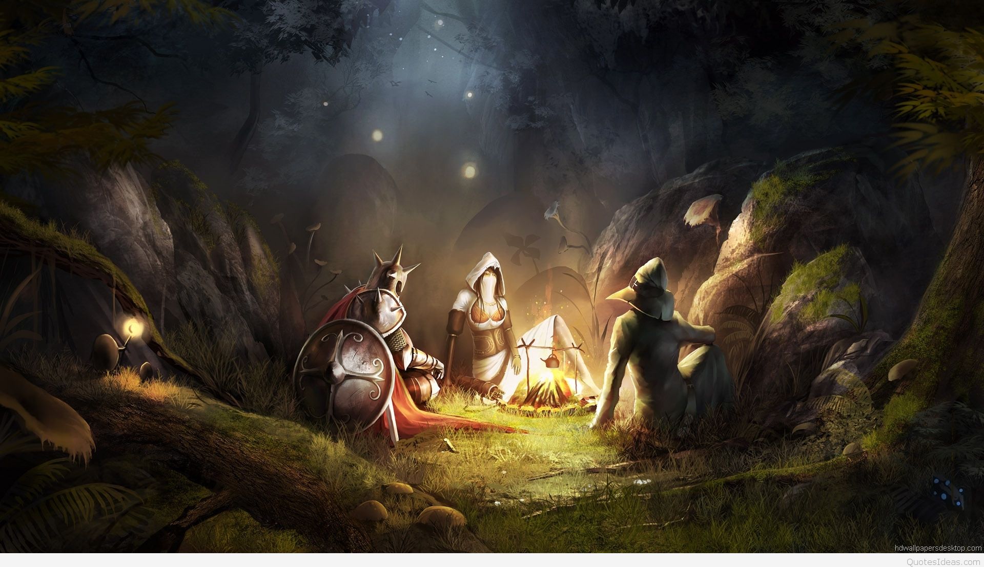 Fantasy Wallpaper Hd 703 Images - Dungeons And Dragons Campfire - HD Wallpaper 