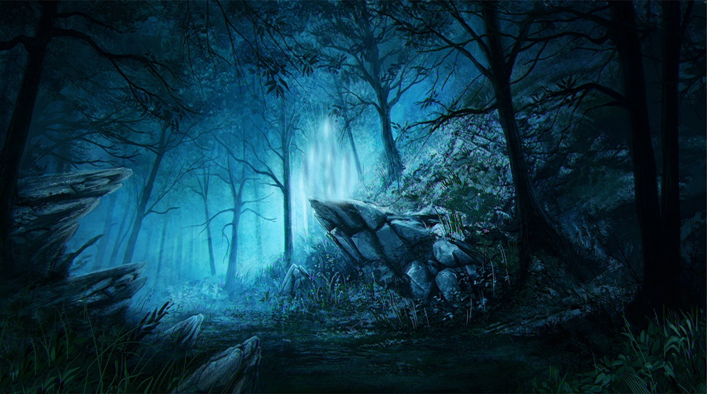 Dark Fantasy Wallpaper Hd - Dark Forest Fantasy Hd - HD Wallpaper 