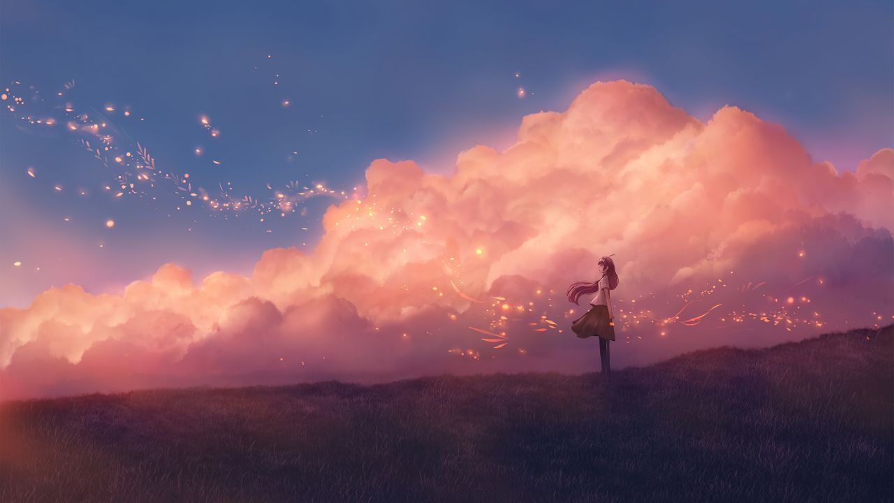 Anime Sky Wallpaper Hd - 1280x720 Wallpaper 