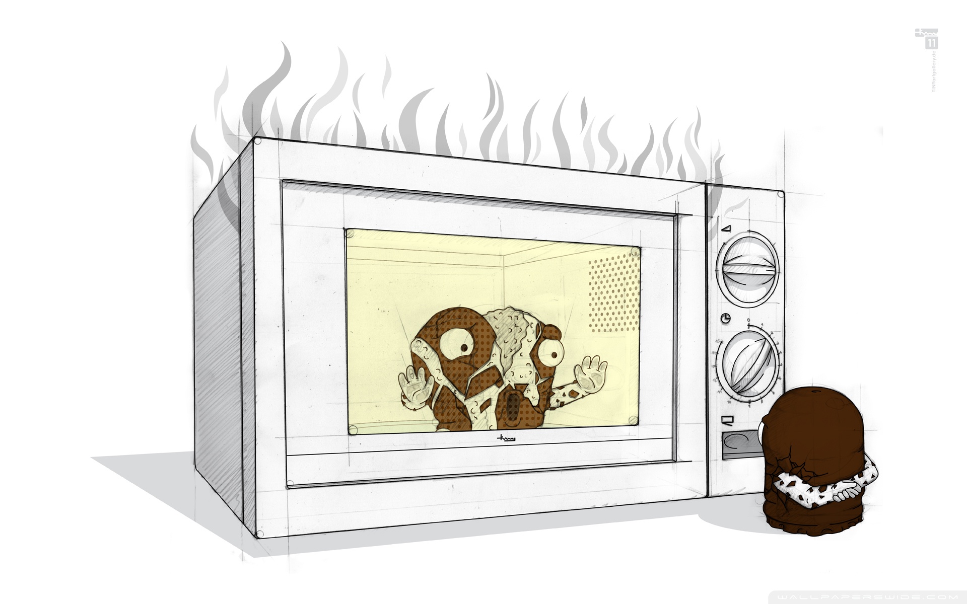 Funny Microwave - HD Wallpaper 