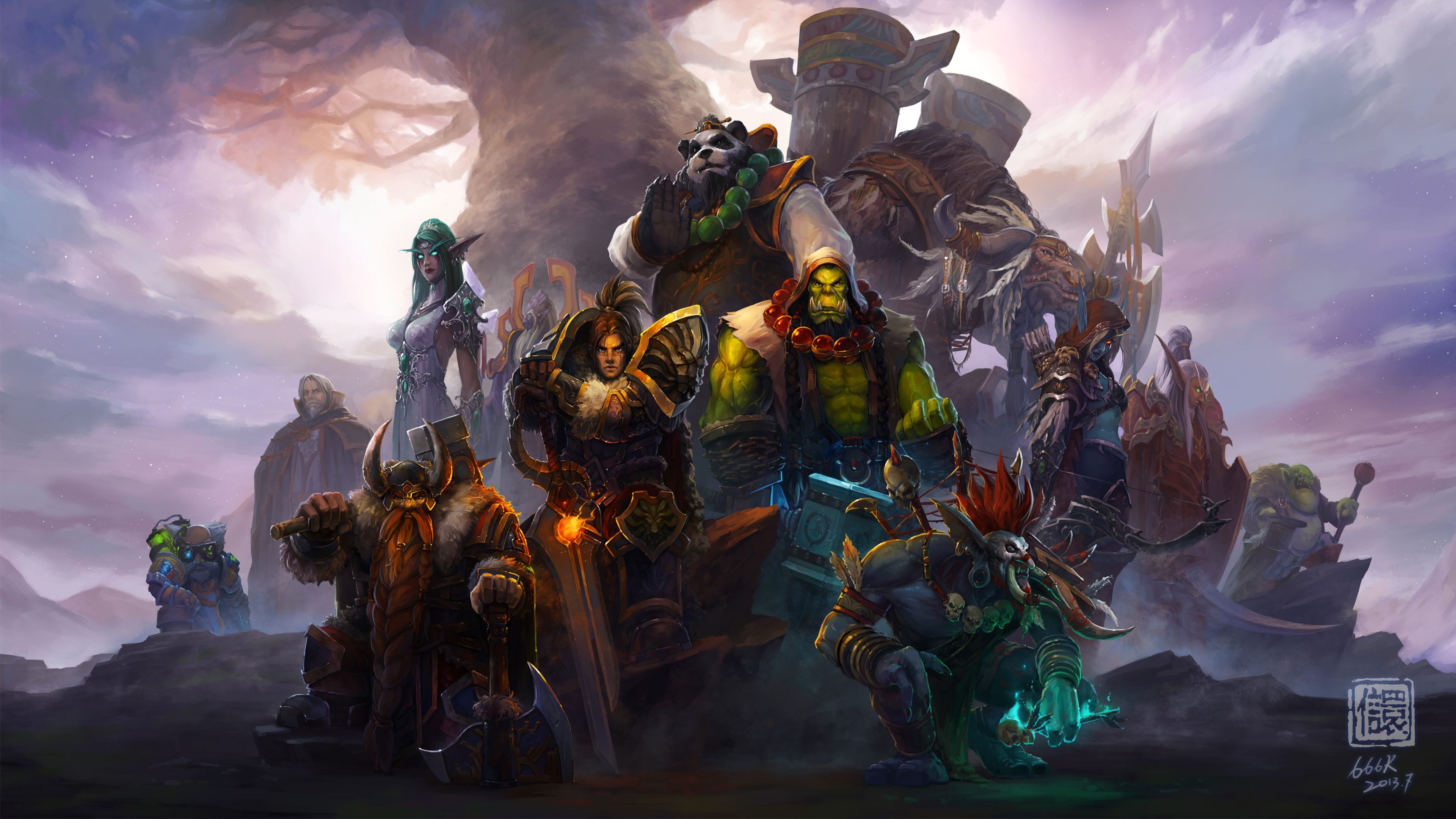 World Of Warcraft Characters 4k Wallpapers - World Of Warcraft Ultra Hd - HD Wallpaper 