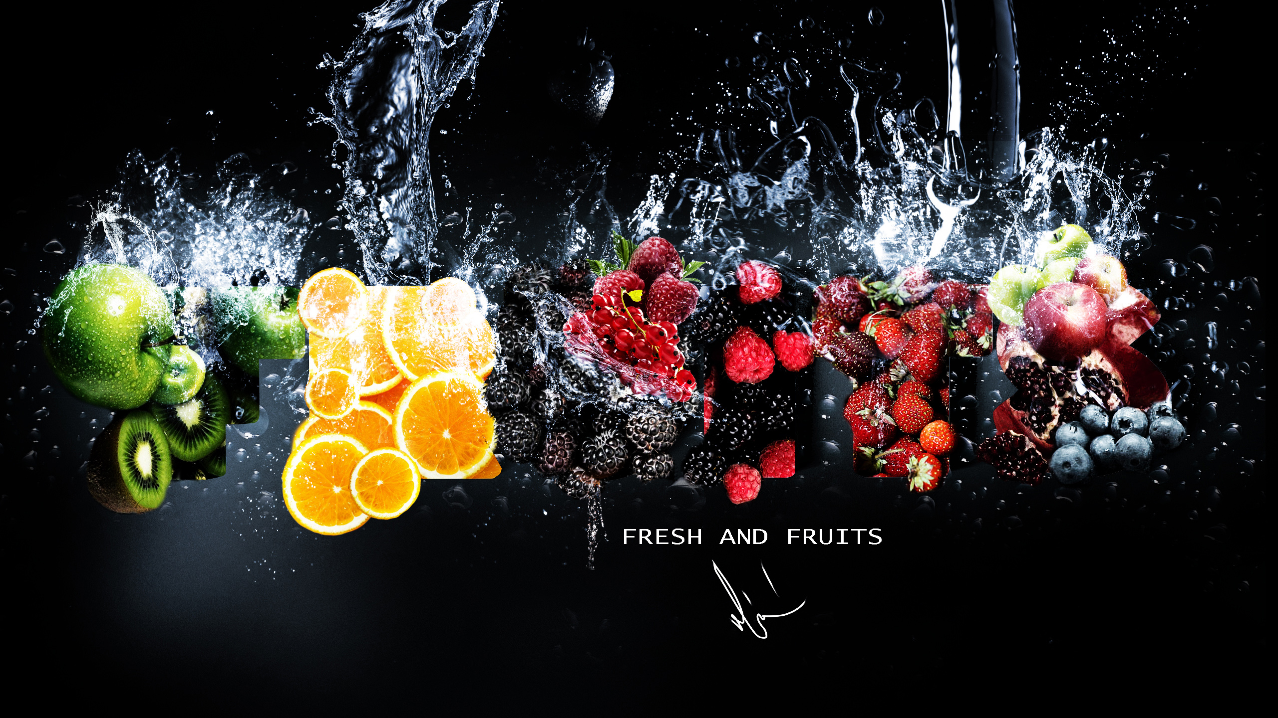 Fresh Fruits Wallpaper - Fruits With Black Background - HD Wallpaper 