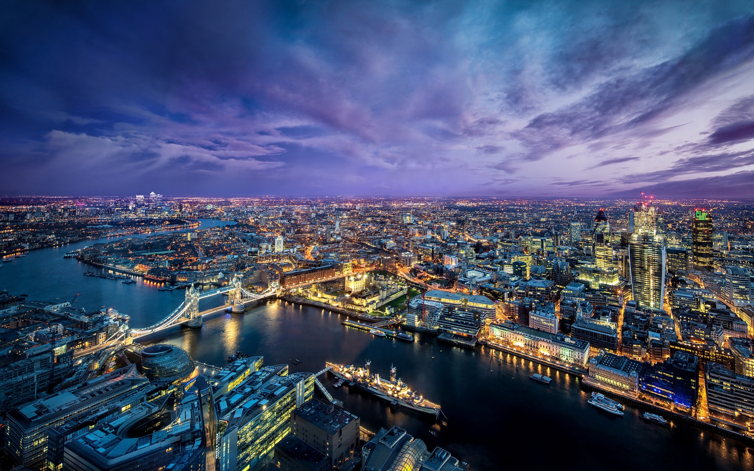 , River, River Thames, London Bridge, Bridge, Night - London Night Wallpaper Hd - HD Wallpaper 