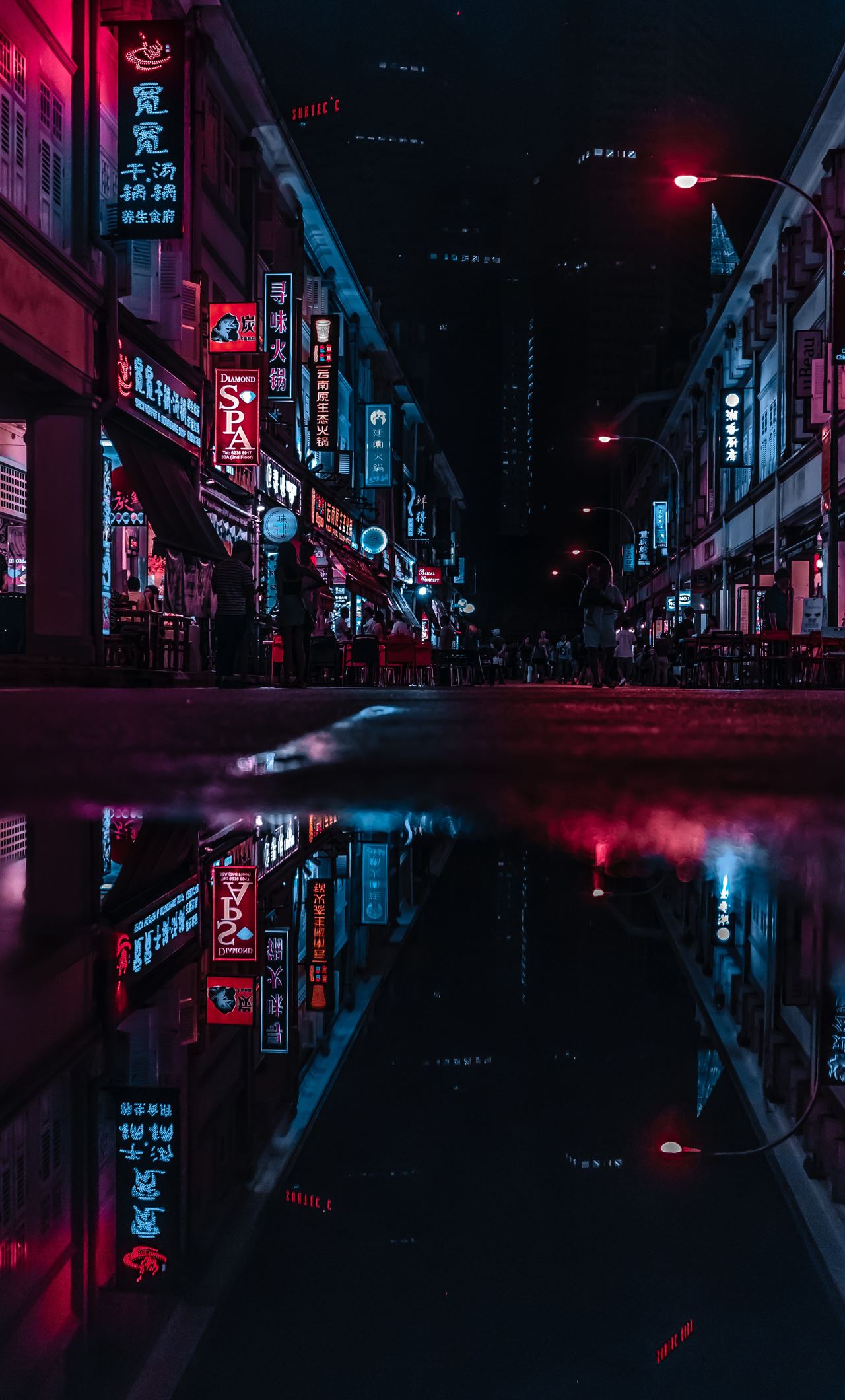 Neon City Background - City Lights Wallpaper Iphone - HD Wallpaper 