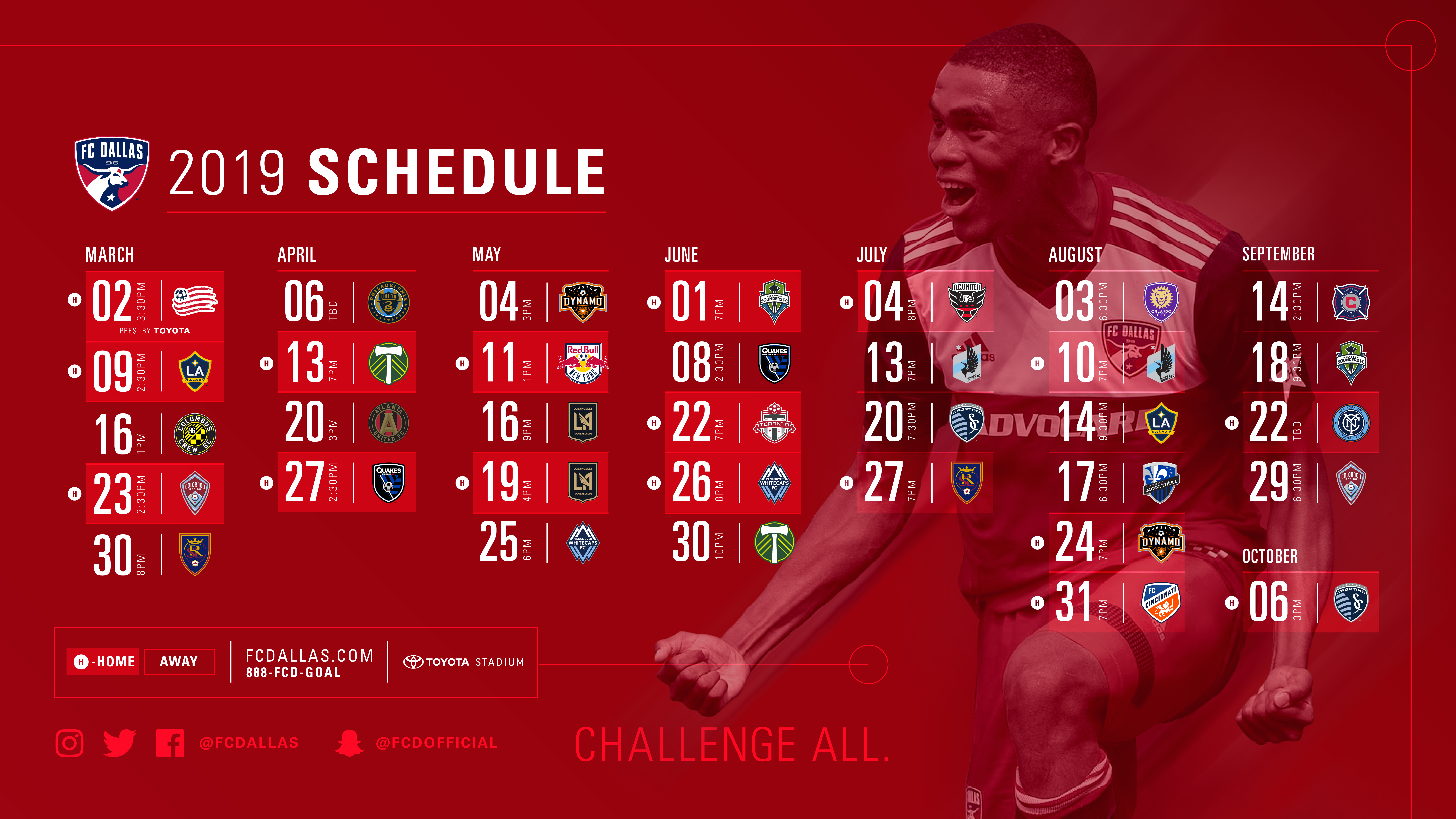 Fc Dallas Schedule 2019 - HD Wallpaper 