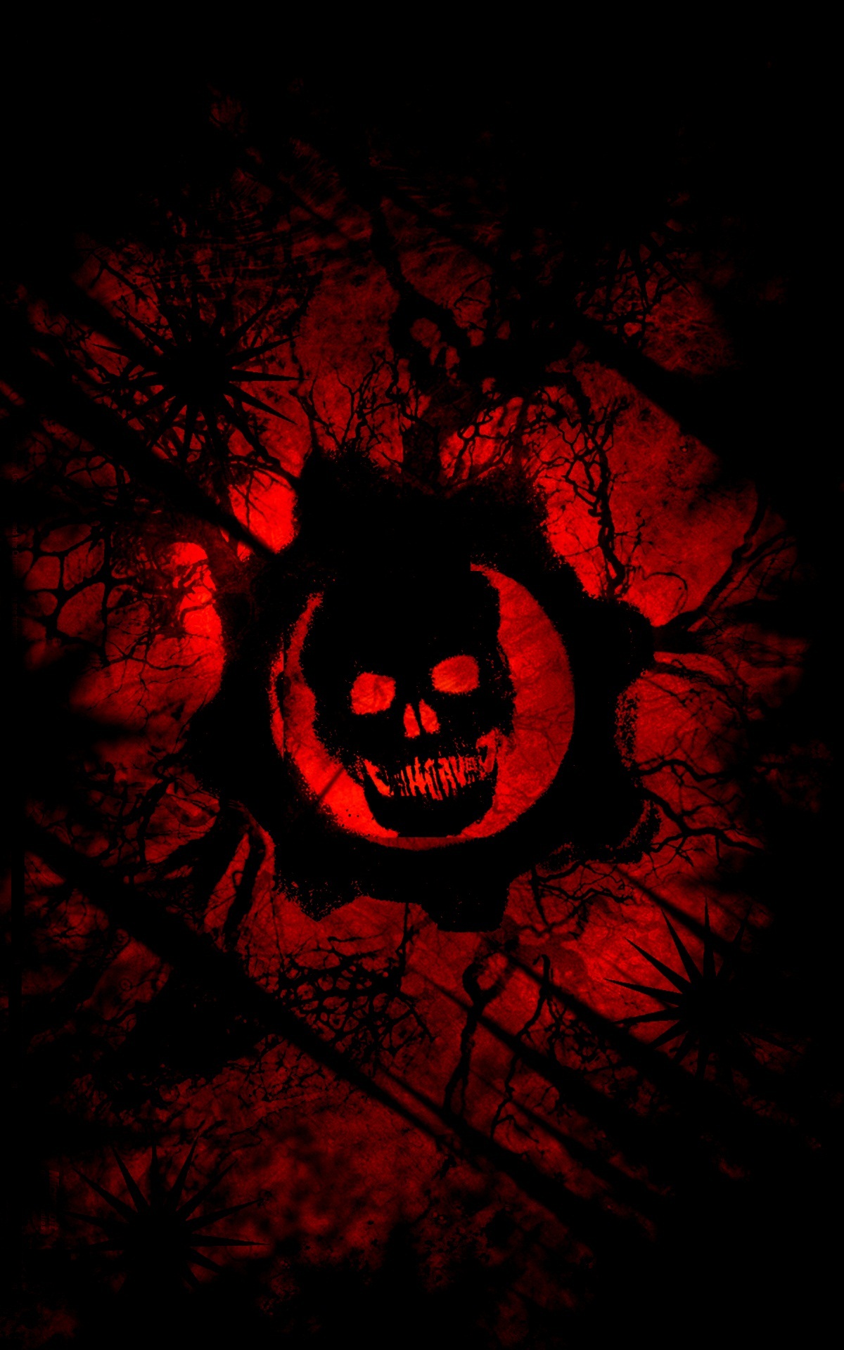 Gears Of War Red Wallpaper Iphone Resolution - Hd Gears Of War Logo - HD Wallpaper 