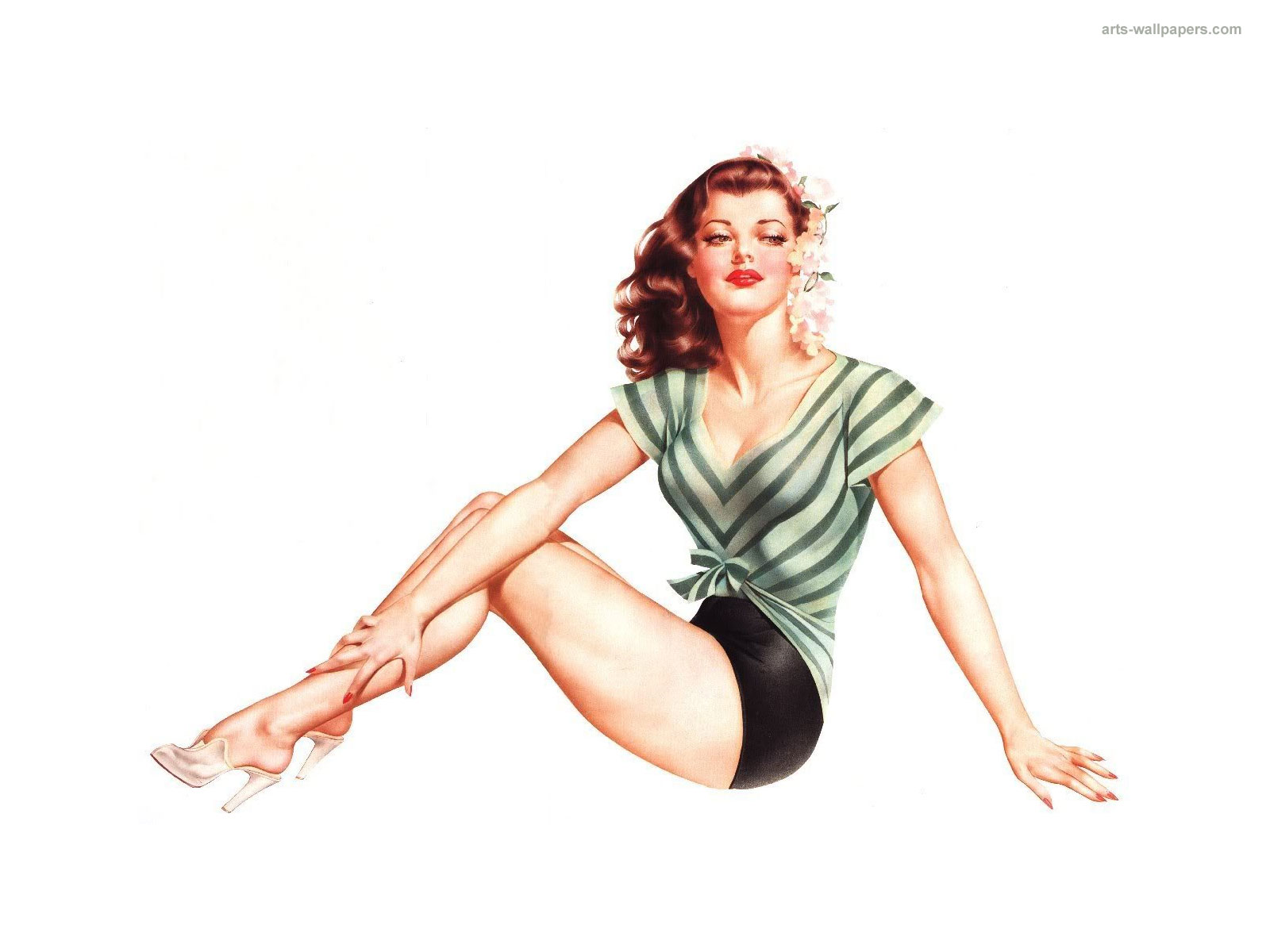 Pin Up Girl Transparent - HD Wallpaper 