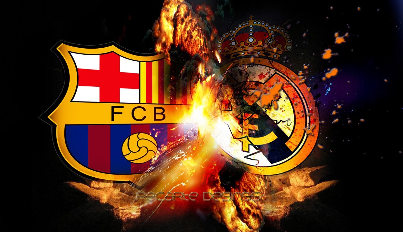 Fc Barcelona Wallpaper Full Hd - Real Madrid Vs Barcelona Logo - HD Wallpaper 