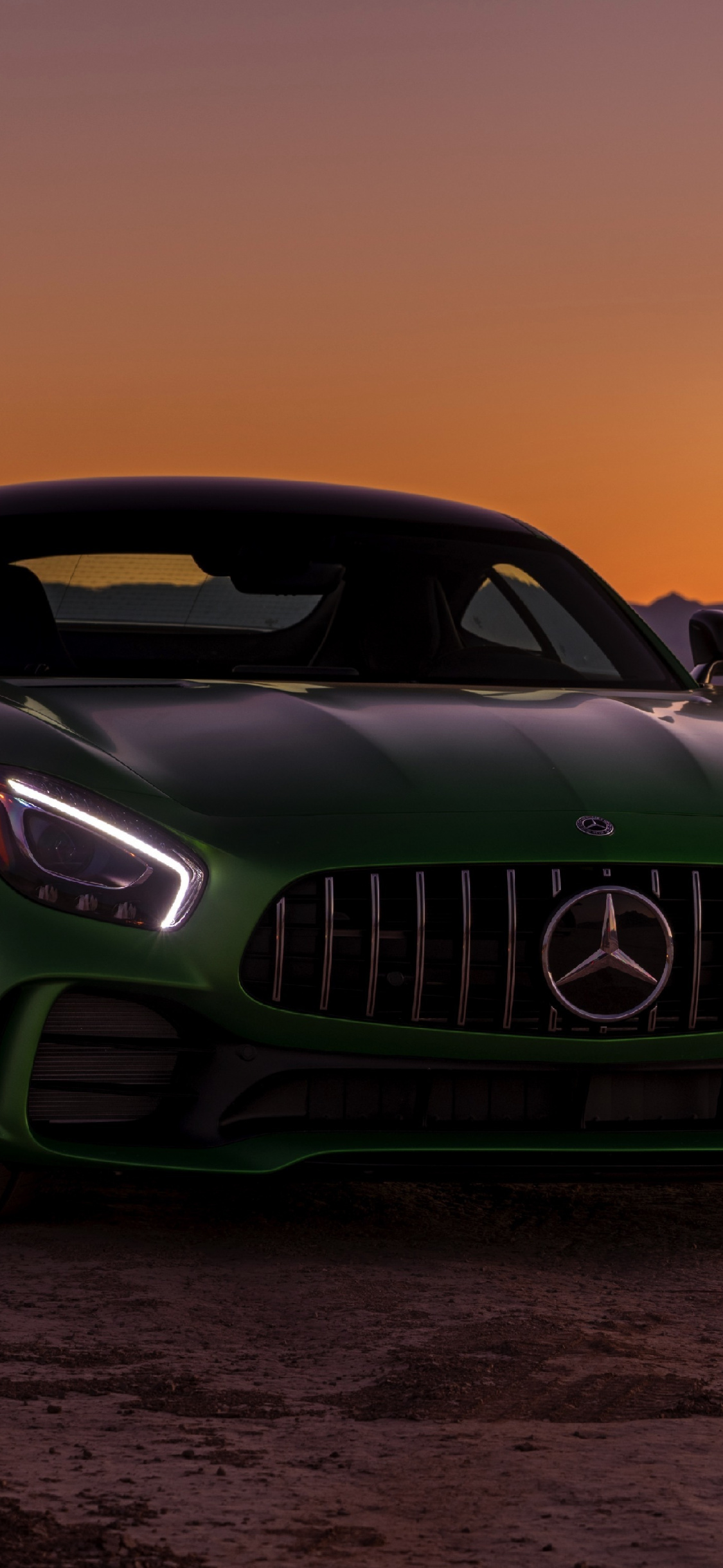 The Mercedes-amg Gt R, Sports Car, Front, Wallpaper - Iphone X Mercedes Amg - HD Wallpaper 