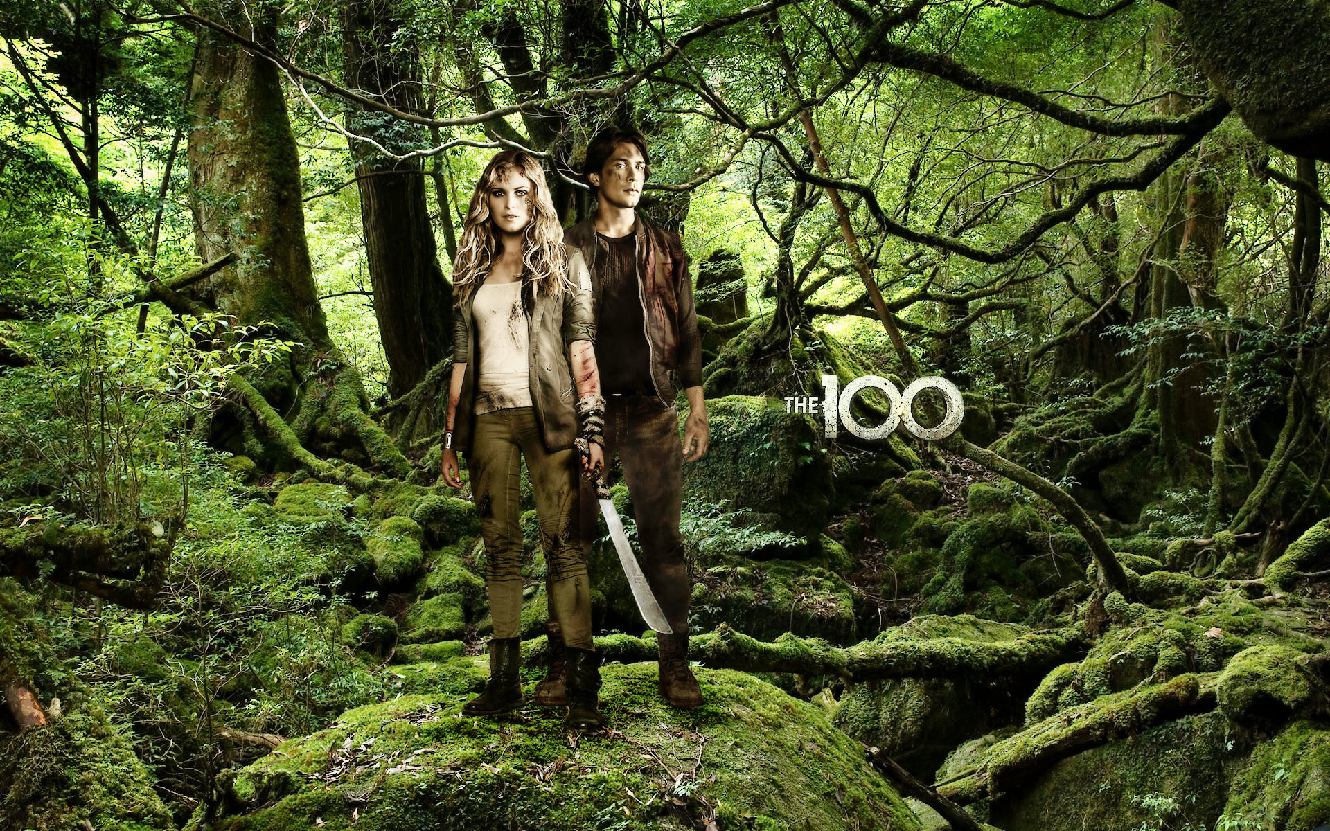 Clarke And Bellamy The 100 Promo Poster Full Hd 16 - Yakushima - HD Wallpaper 