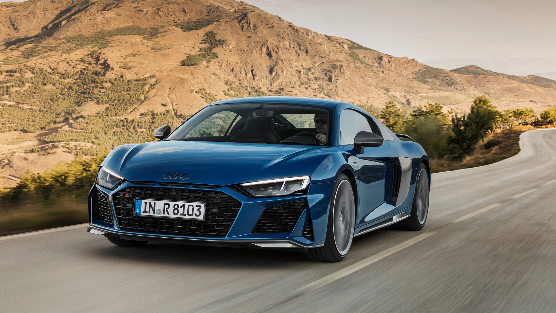 Blue Audi R8 2019 - HD Wallpaper 