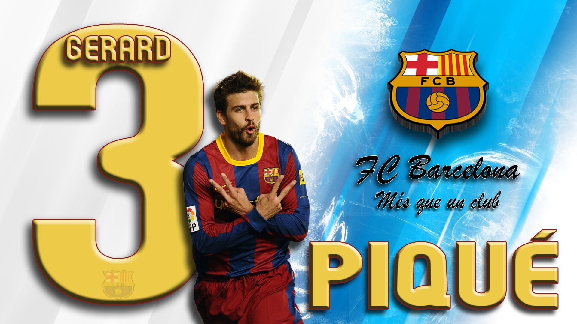 G Pique Barcelona Fc - HD Wallpaper 