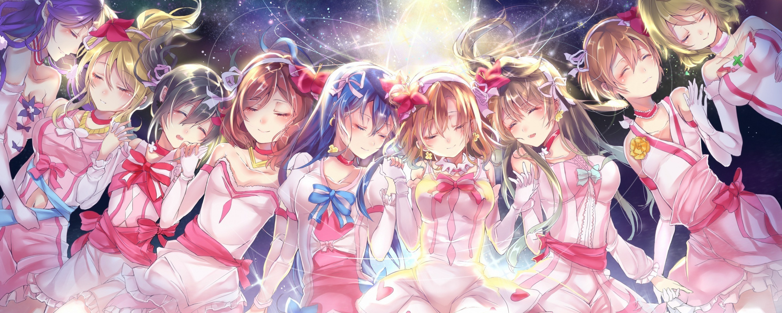 Love Live , Cute, All Anime Girls, Closed Eyes, Wallpaper - Anime Wallpapers Lovelive - HD Wallpaper 