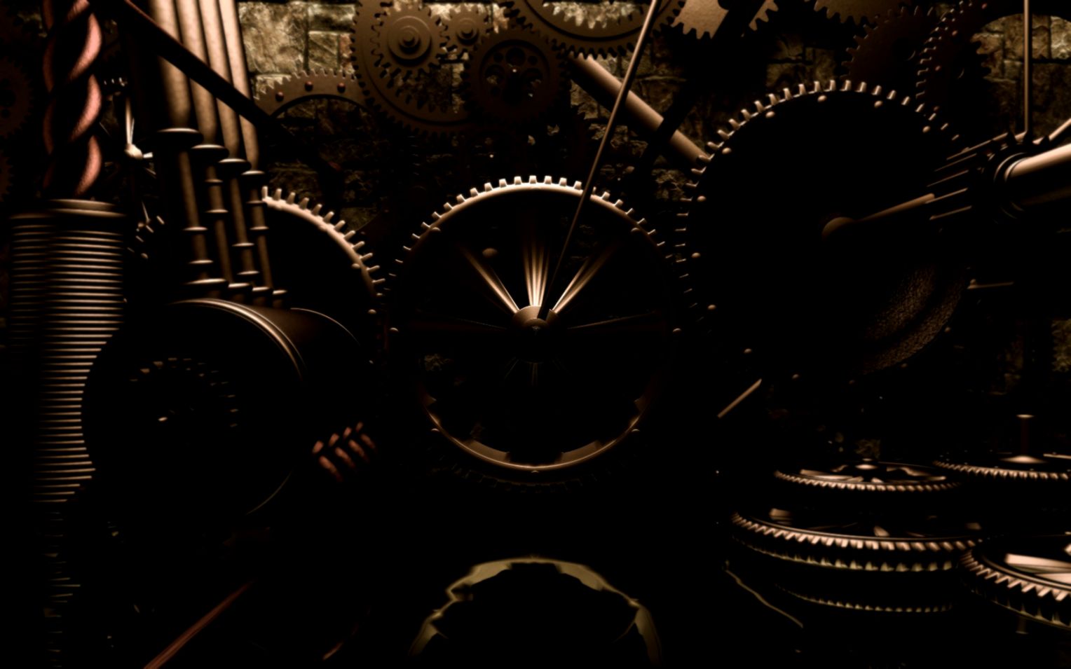 Steampunk Mechanical Gears F Wallpaper - HD Wallpaper 