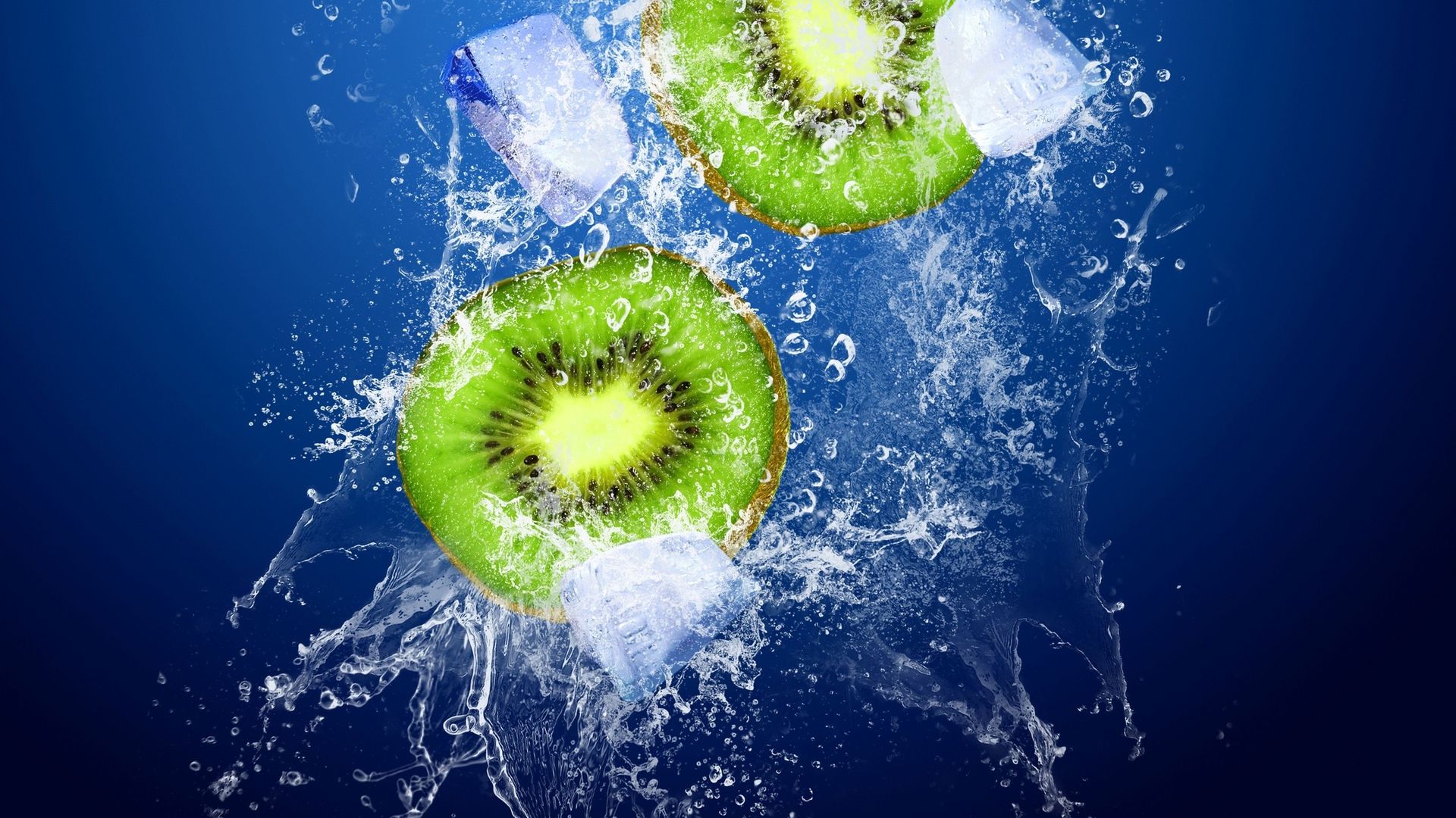 Water Splashes Kiwi Fruit Hd Wallpaper - Hd Wallpaper In Kiwi Fruits - HD Wallpaper 