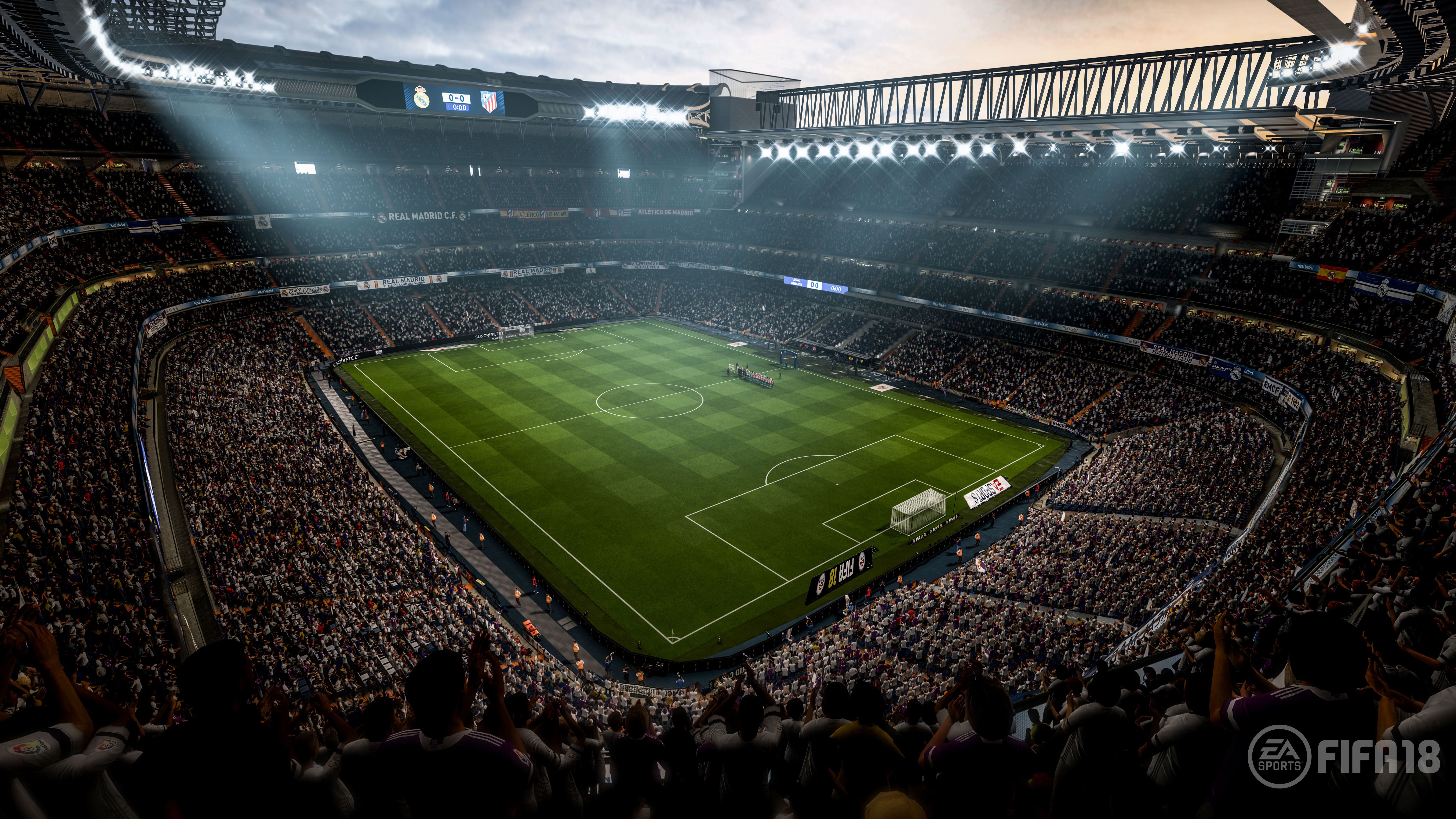 Fifa 18 Soccer Video Game Stadium 4k 8k Wallpapers - Fifa 18 Santiago  Bernabeu - 7680x4320 Wallpaper 